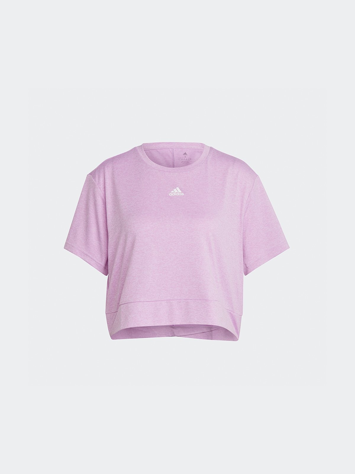 Aeroready Studio Loose Crop T Shirt Bliss Lilac White Pomelo Fashion