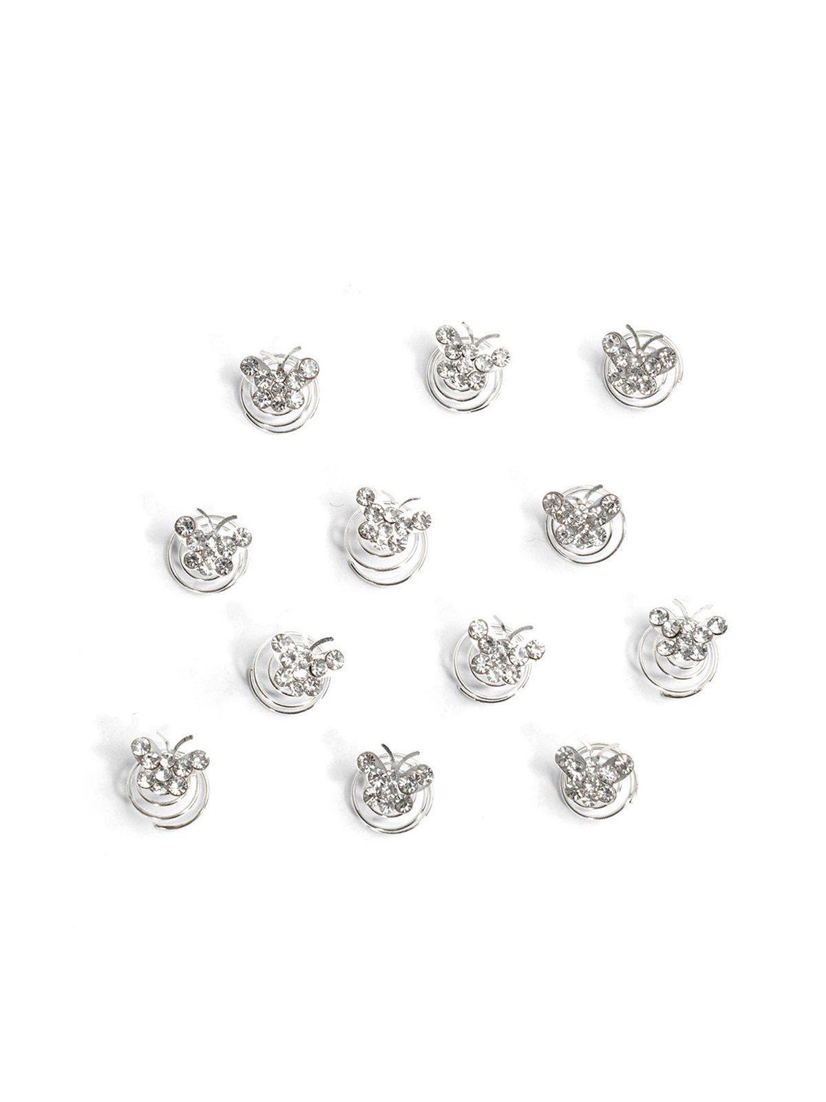 Mini butterfly hair twists silver pomelo fashion