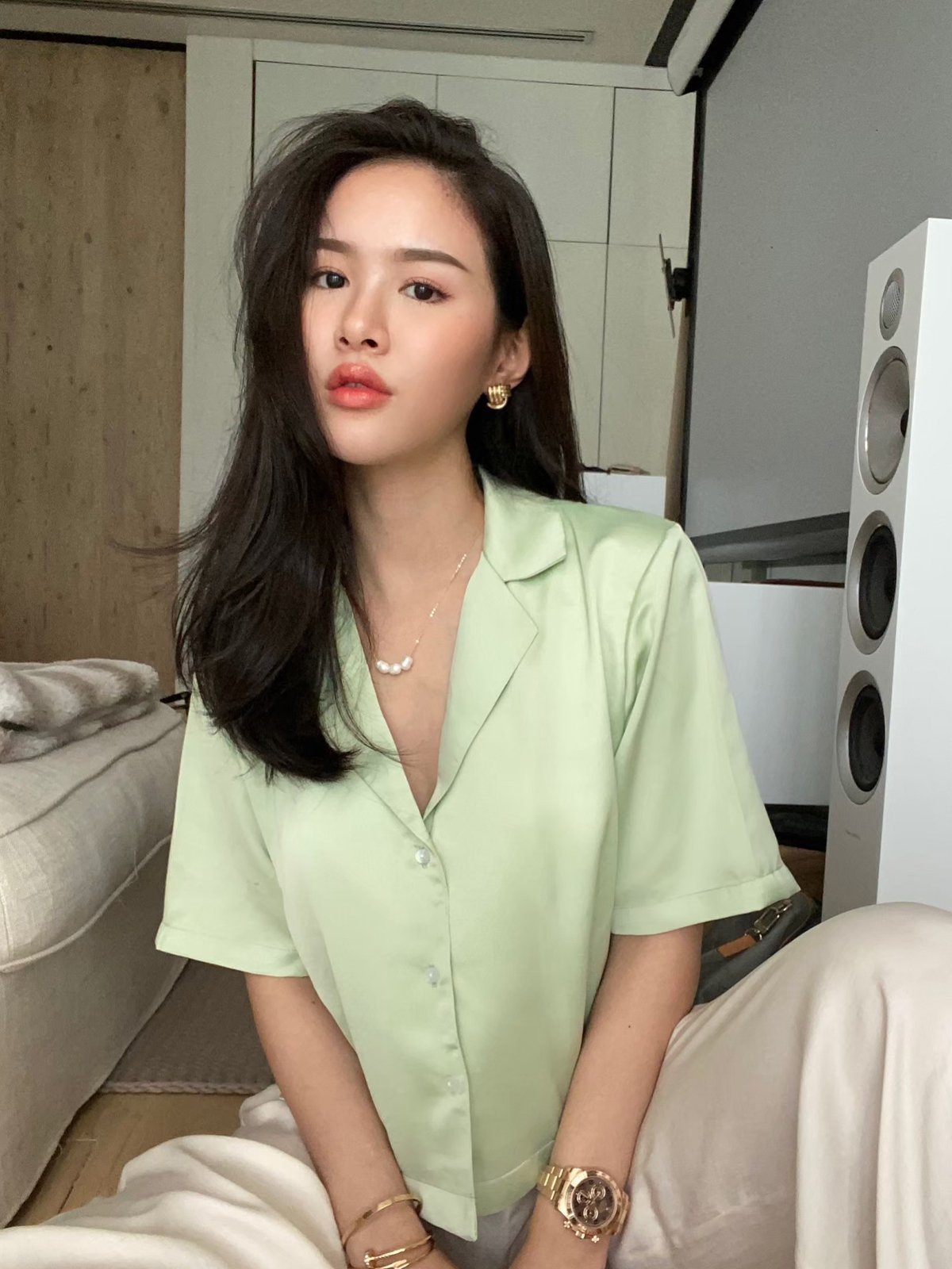 เสื้อ Yuri Top สี Melon Pomelo Fashion