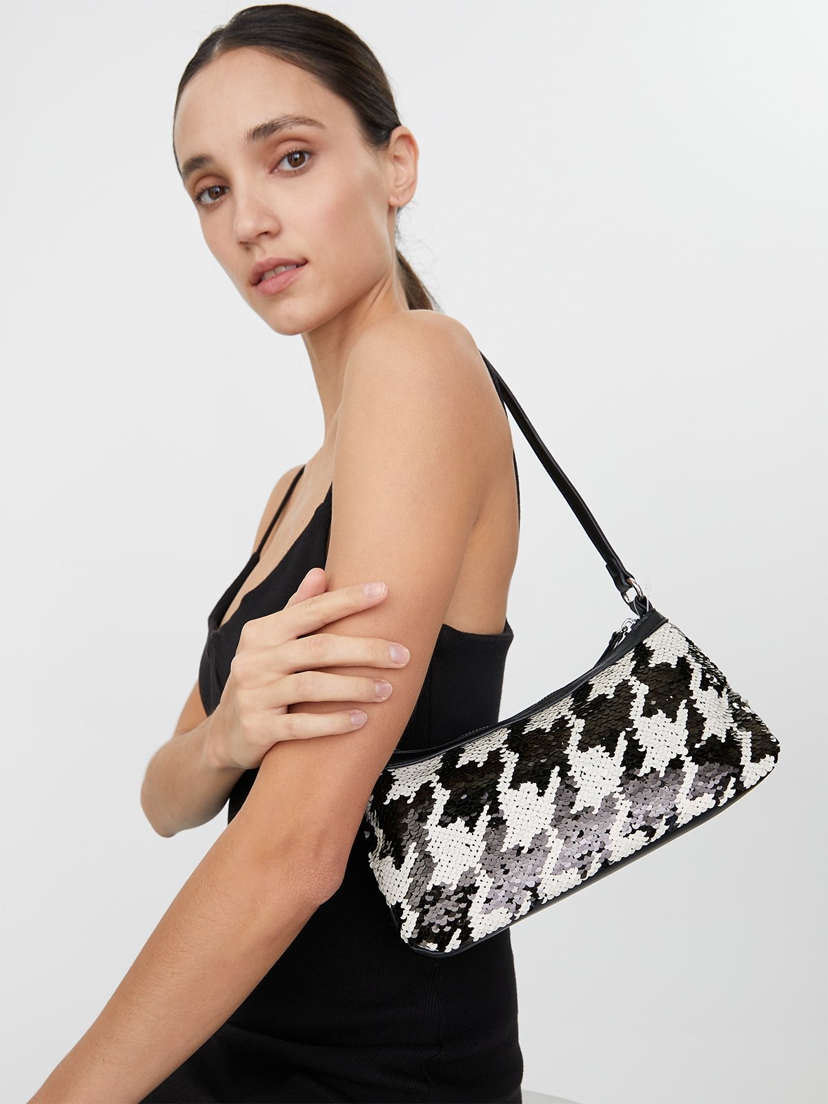 Sequin shoulder bag discount