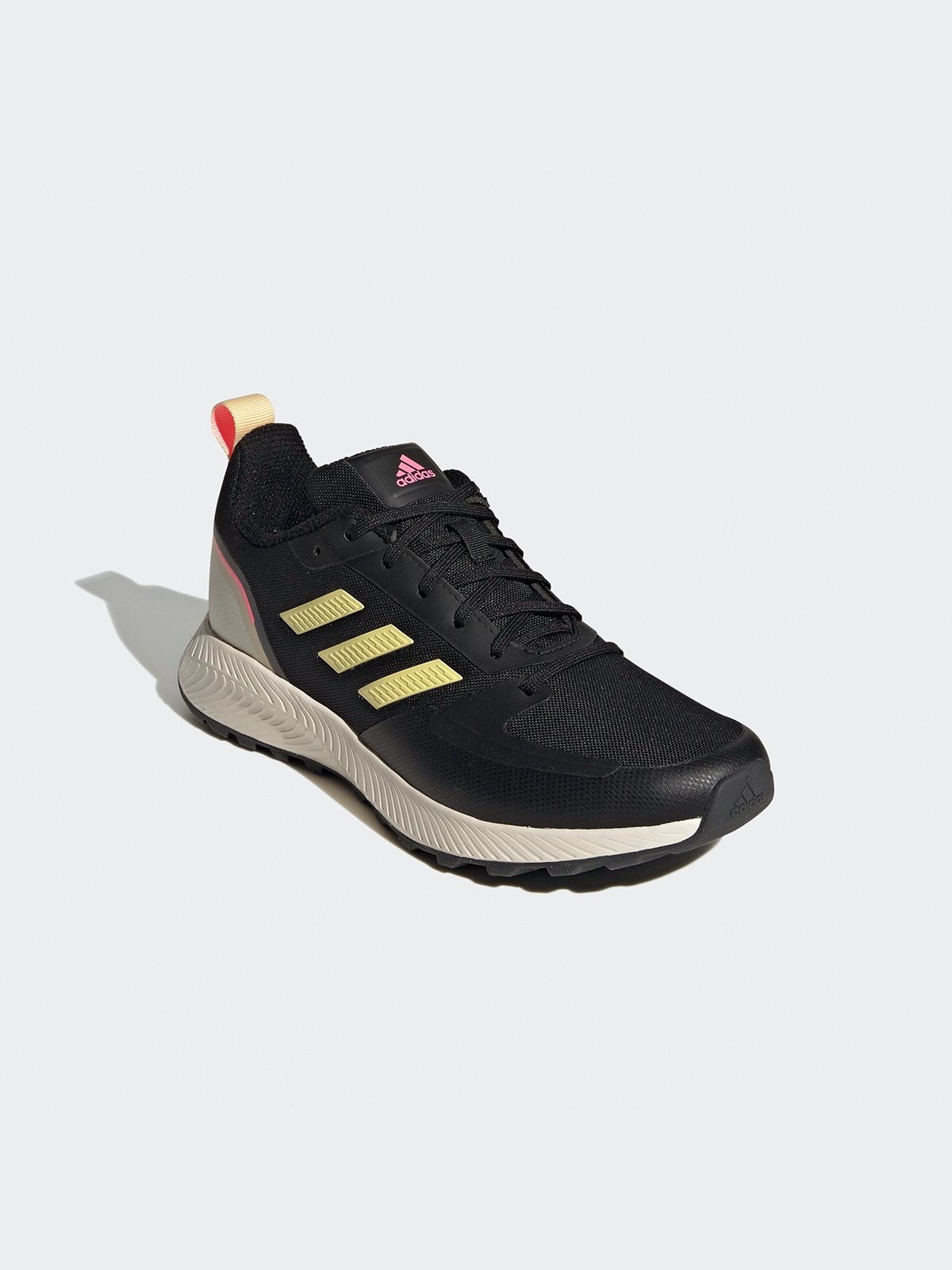 Adidas falcon black yellow sale