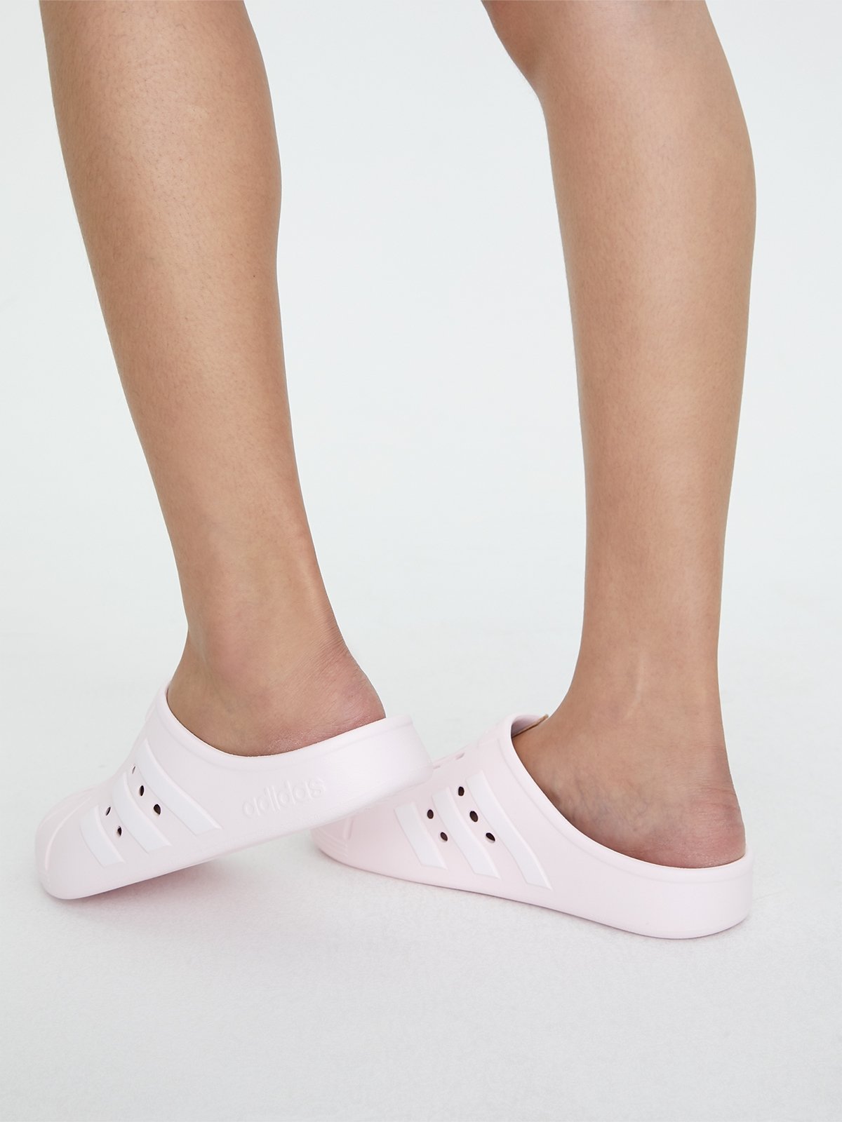 Adidas adilette pink white hot sale