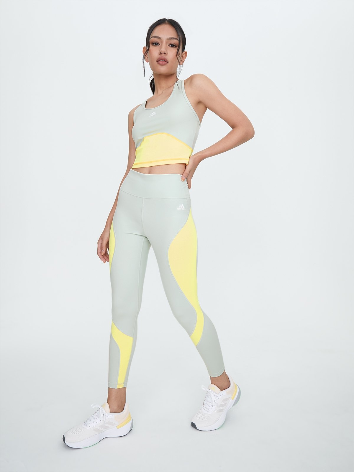 Adidas colour block leggings top