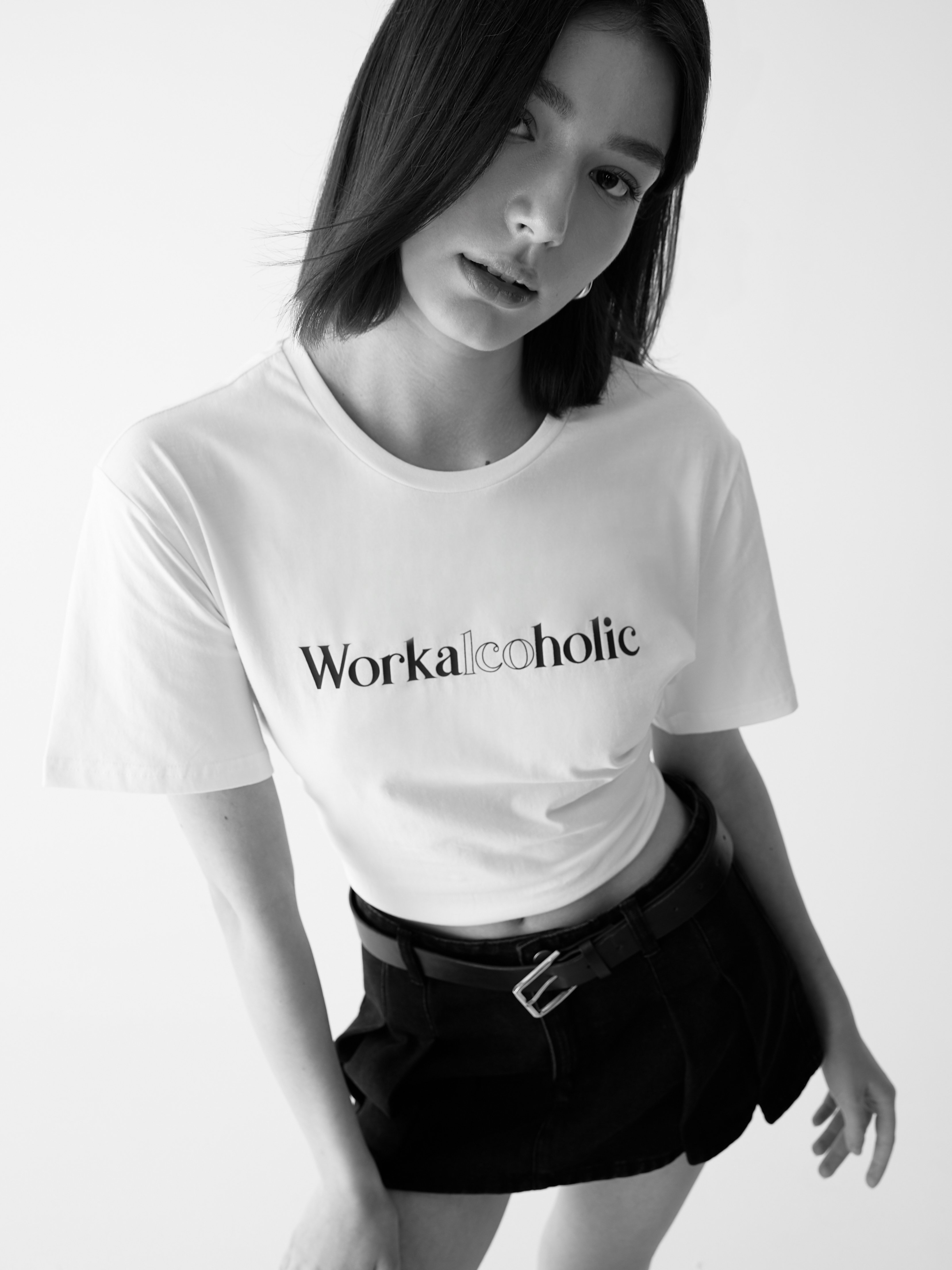Workalcoholic Tee White Pomelo Fashion