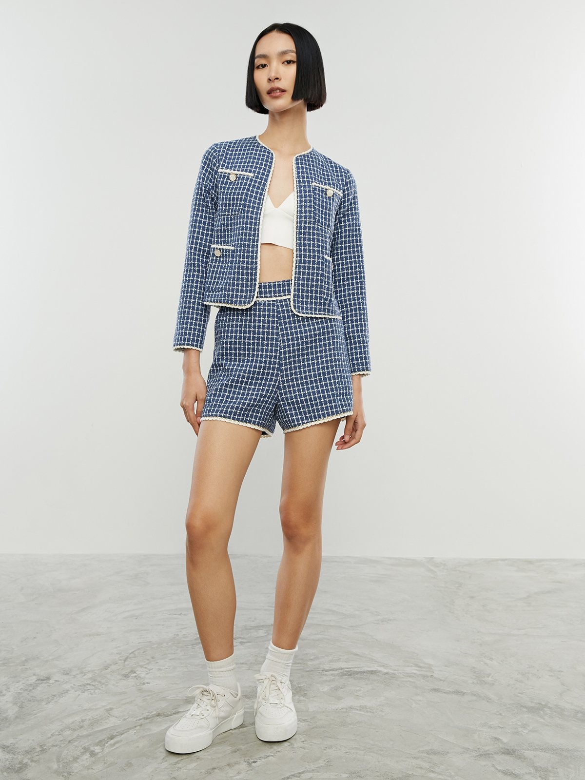 Checkered polo and shorts hotsell