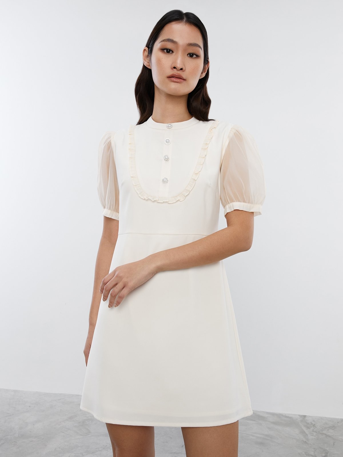 Dress with collar hotsell and short sleeves