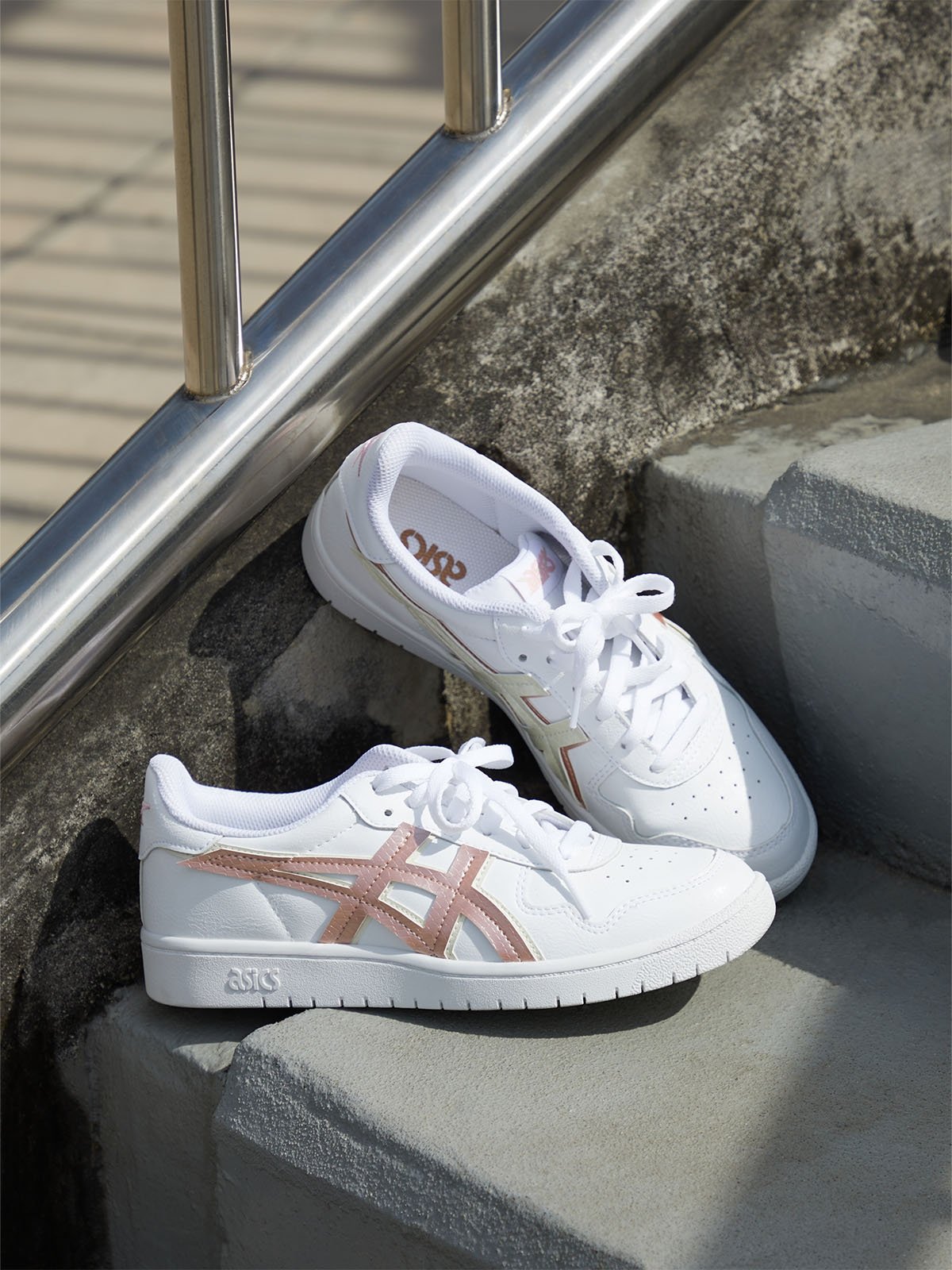 Asics white deals and rose gold