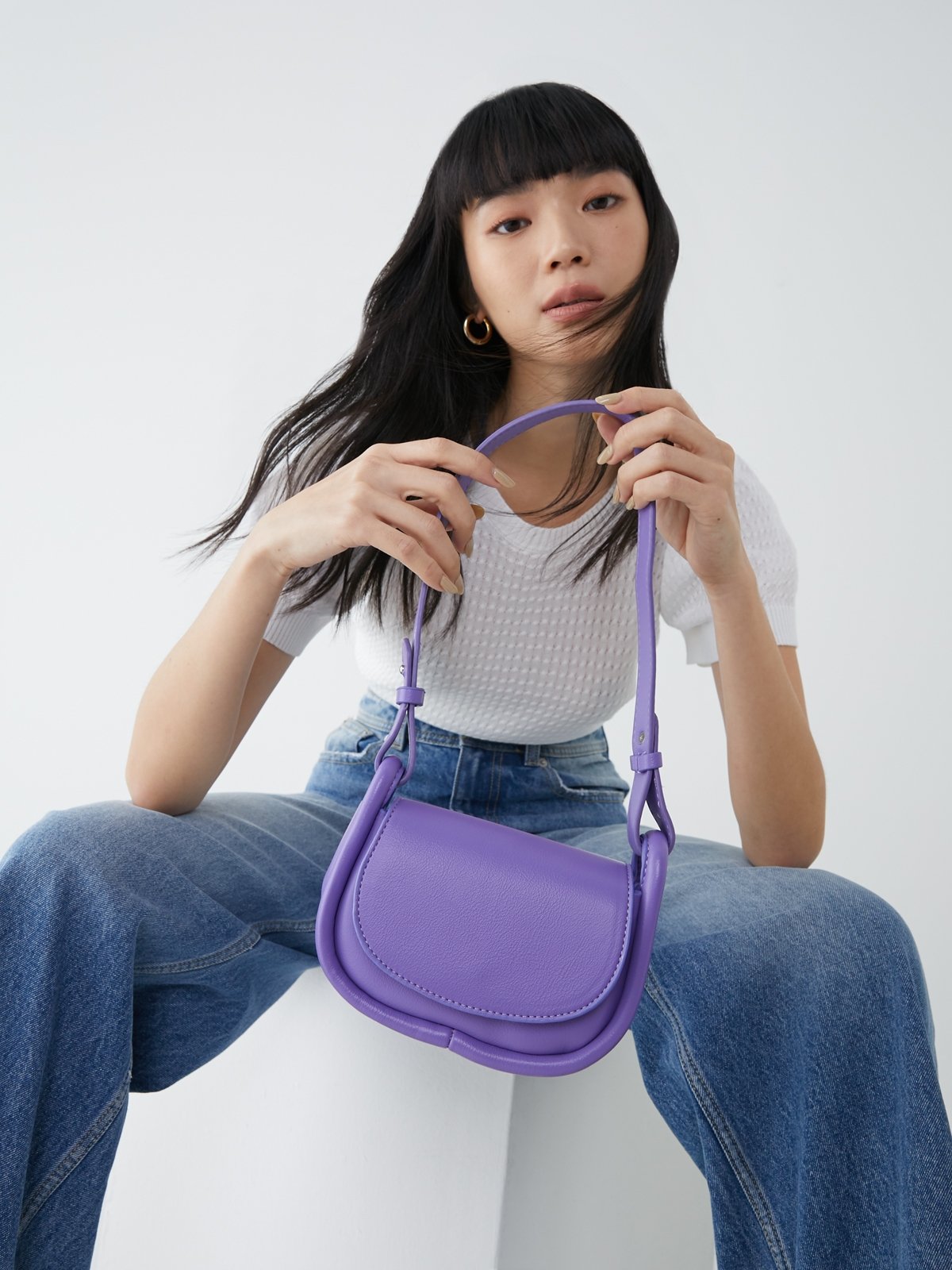 Mini Crossbody Bag - Purple - Pomelo Fashion