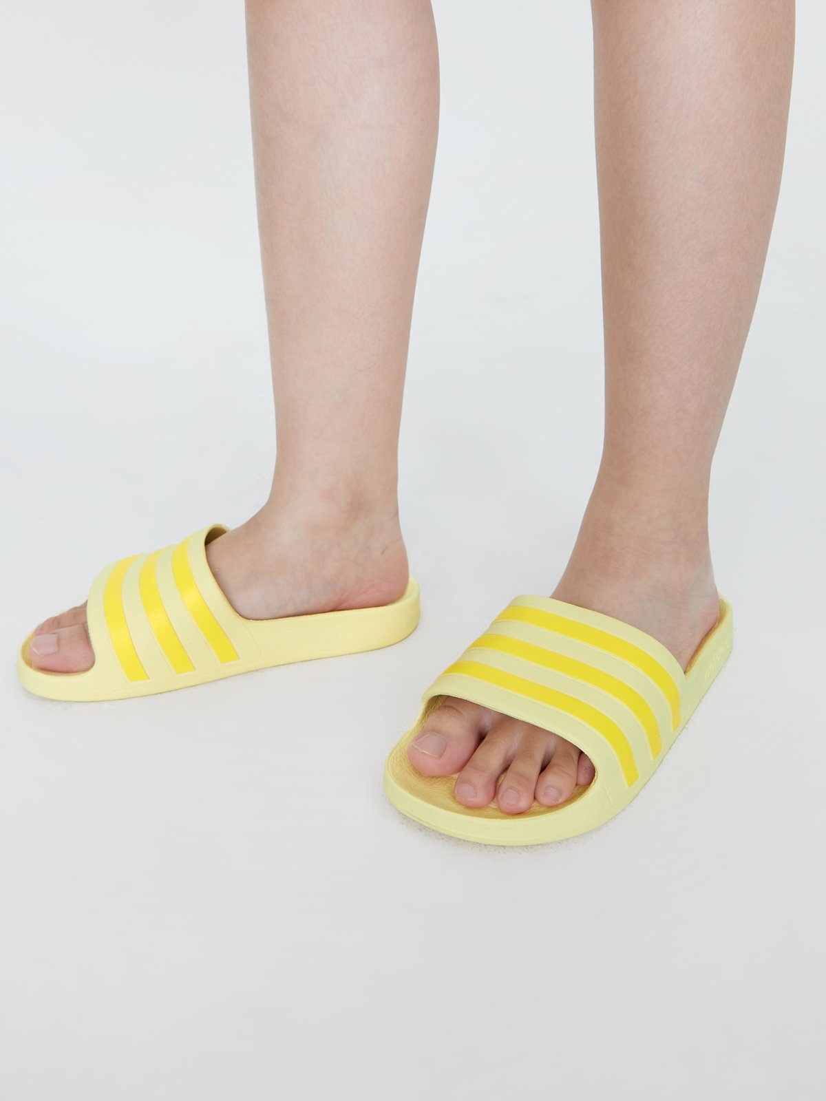 Adilette Aqua Slides Almost Yellow Beam Yellow