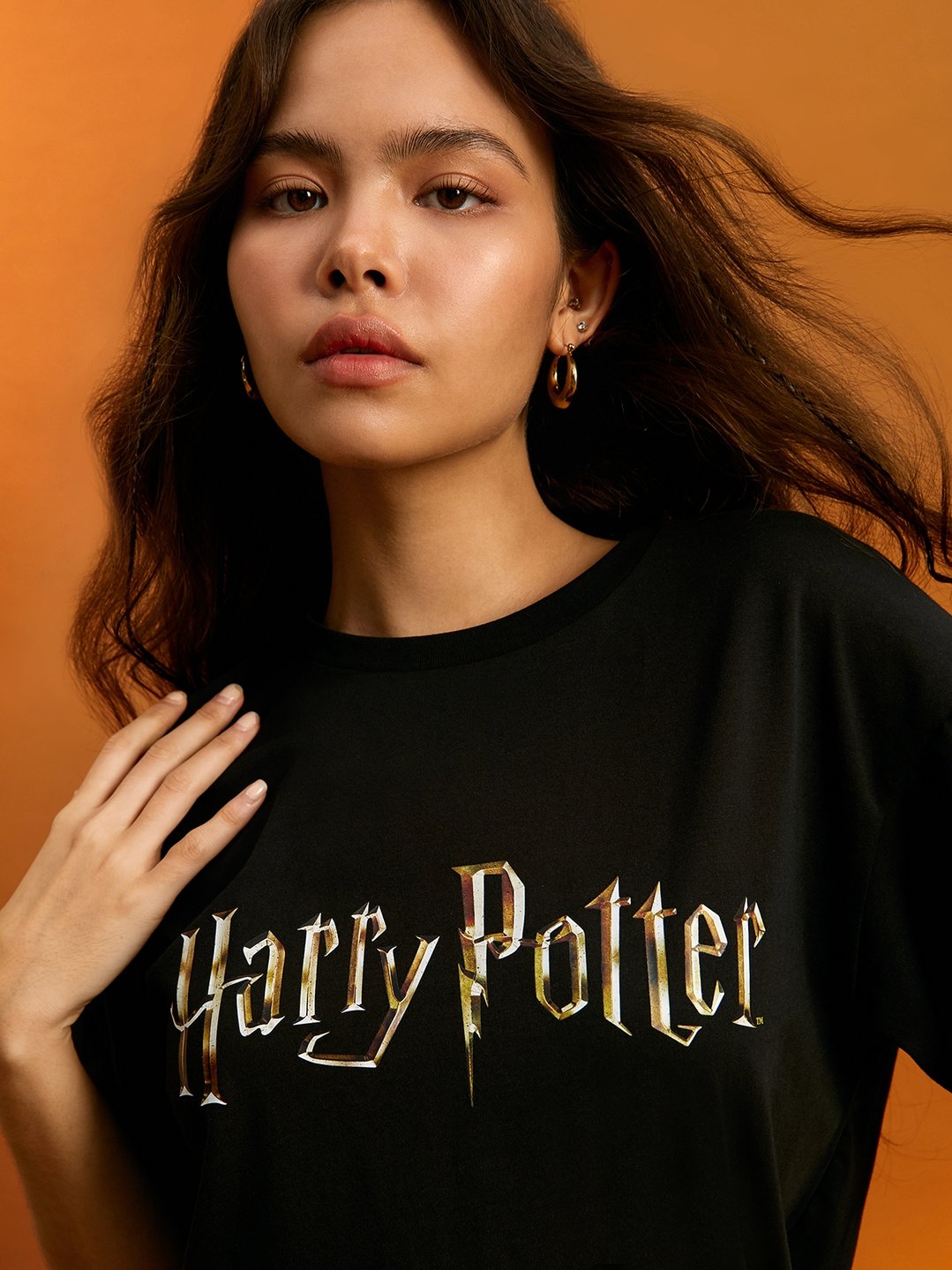 Harry Potter Fille Dark Portrait T-Shirt Noir 7-8 Years : : Mode
