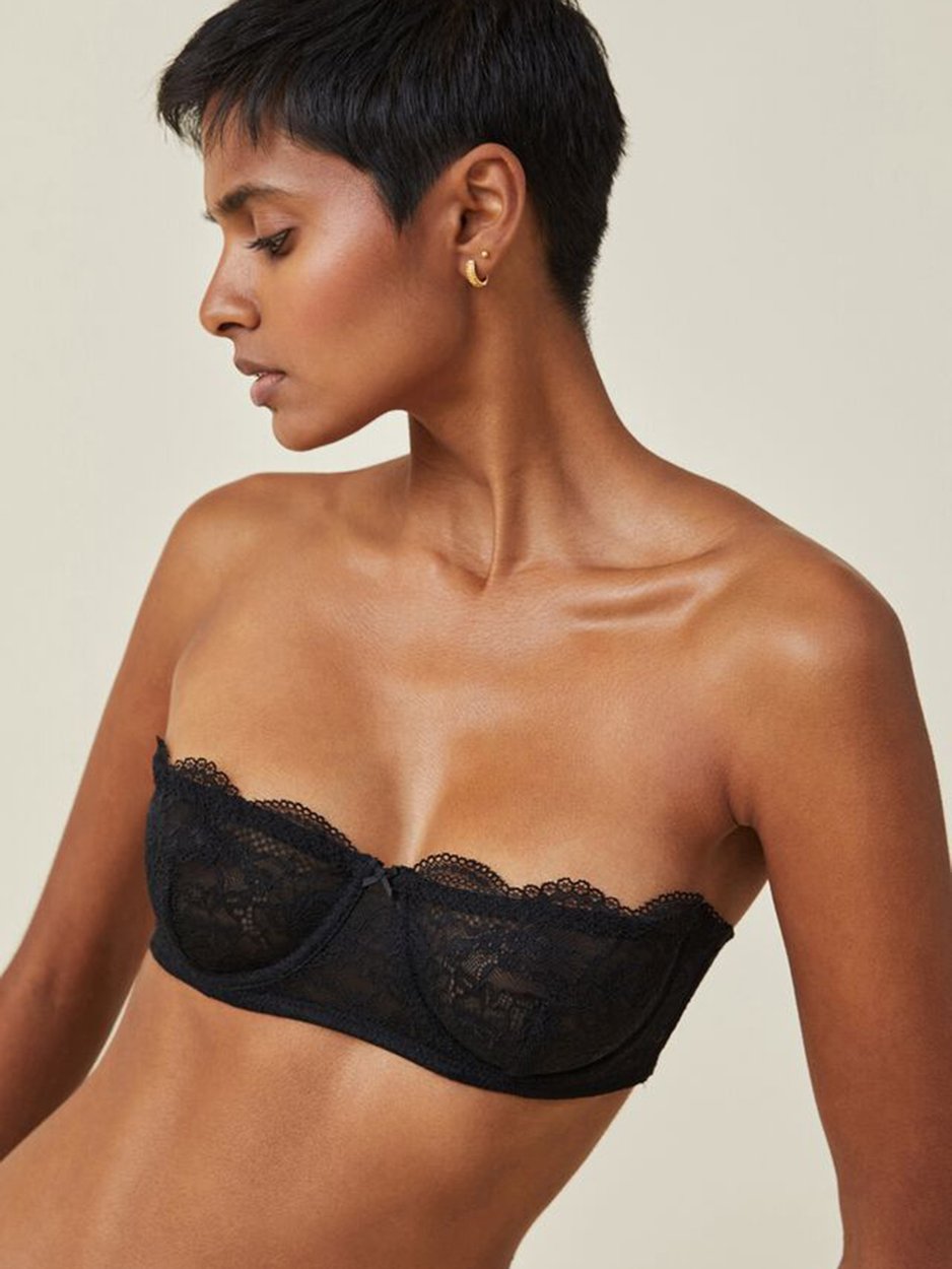 Body Intimates Nala Lace Unlined Strapless Bra Black Pomelo
