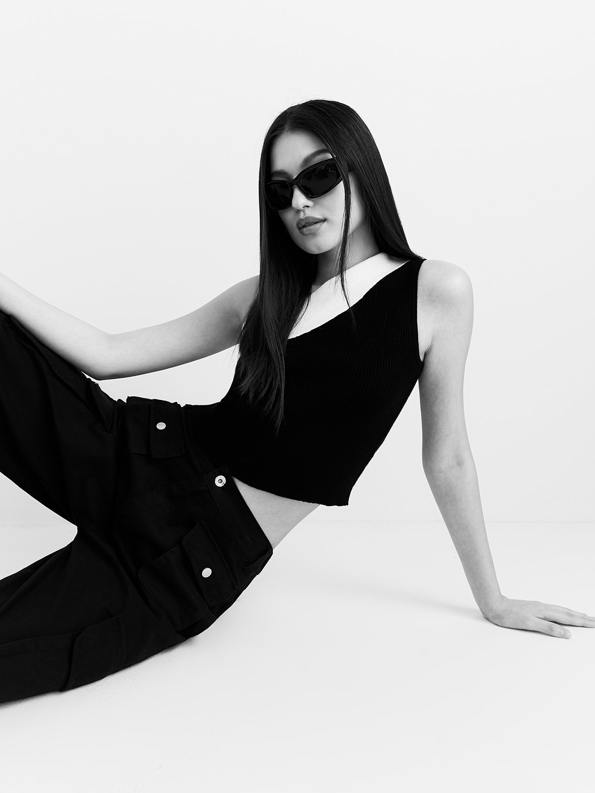 One Shoulder Top Black White Pomelo Fashion come-follow-me-matthew-13-luke-8-13-part-2-parables-of-the