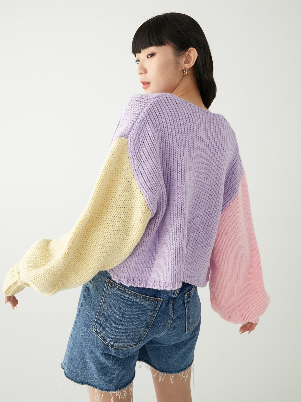 Knit Cardigan Multi Color Pomelo Fashion