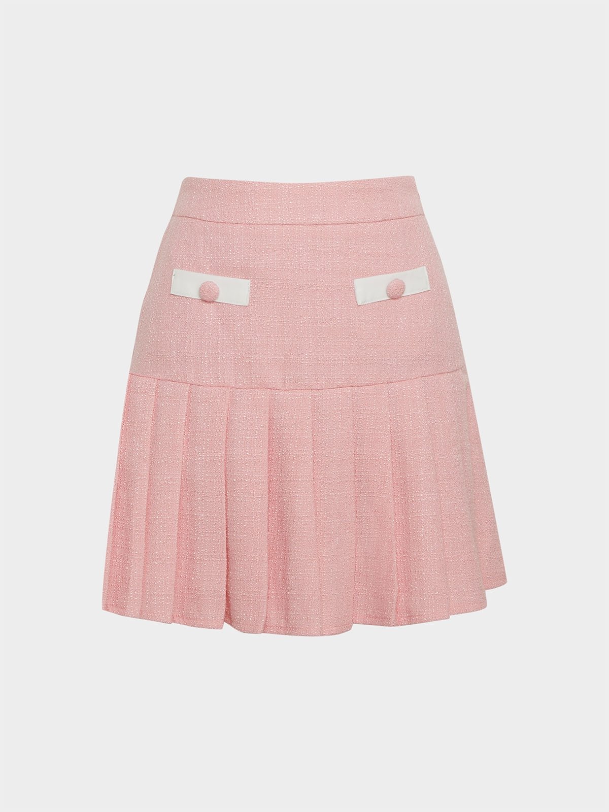 Pleated Pocket Mini Skirt Pink Pomelo Fashion