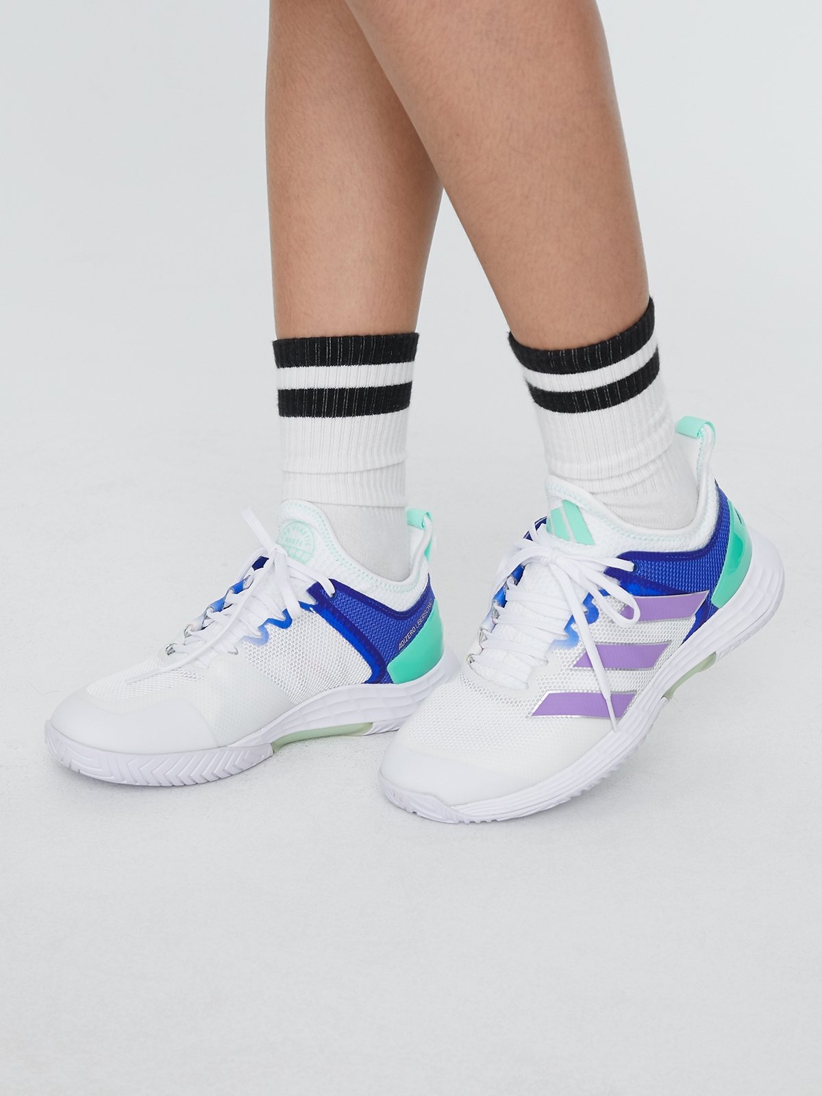 Adizero Ubersonic 4 Tennis Shoes Cloud White Violet Fusion