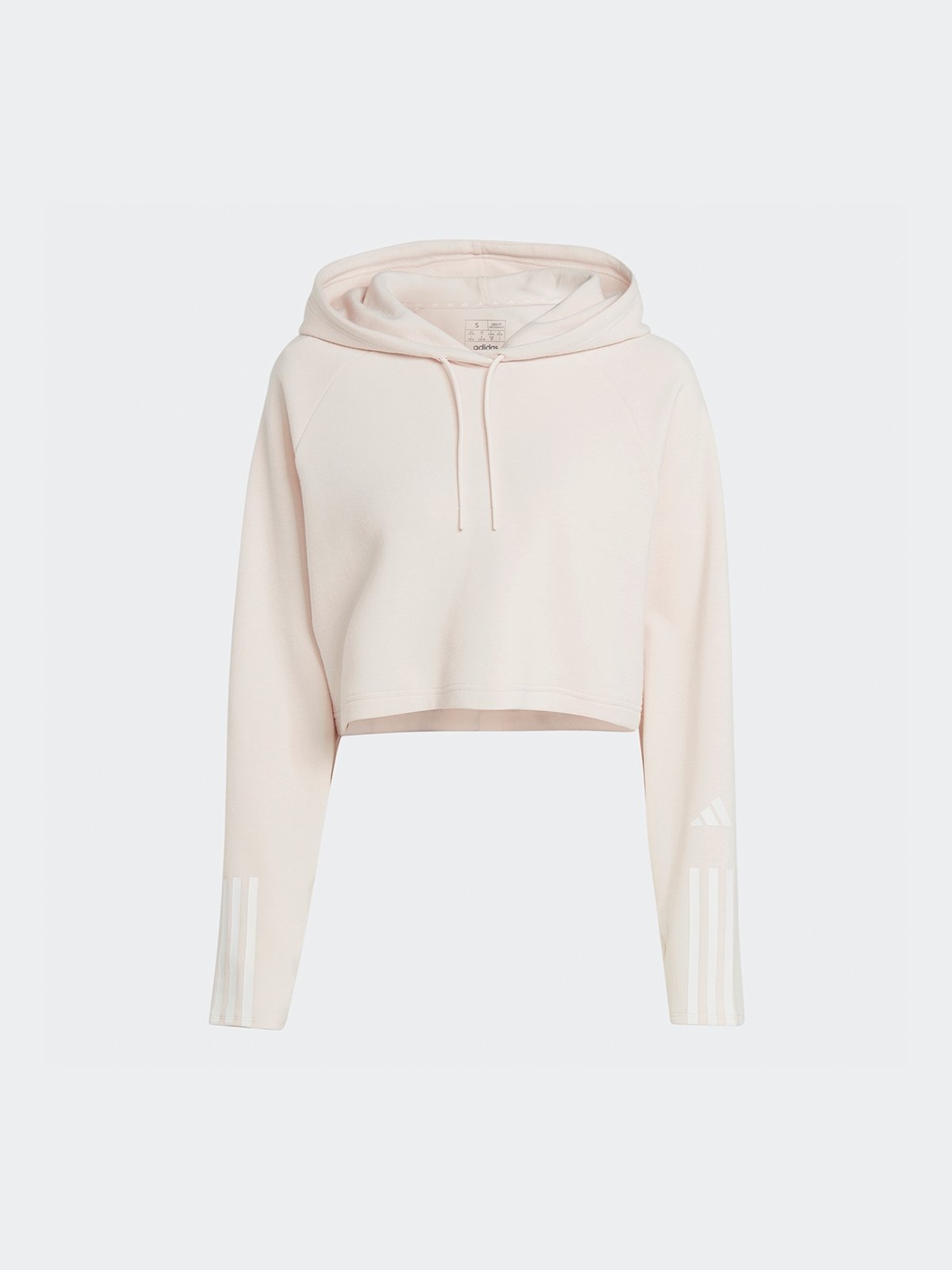 Adidas cropped hoodie white discount