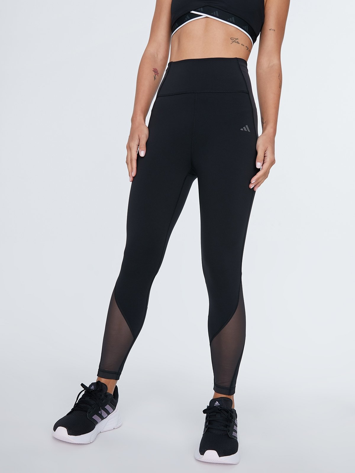Adidas black mesh leggings on sale