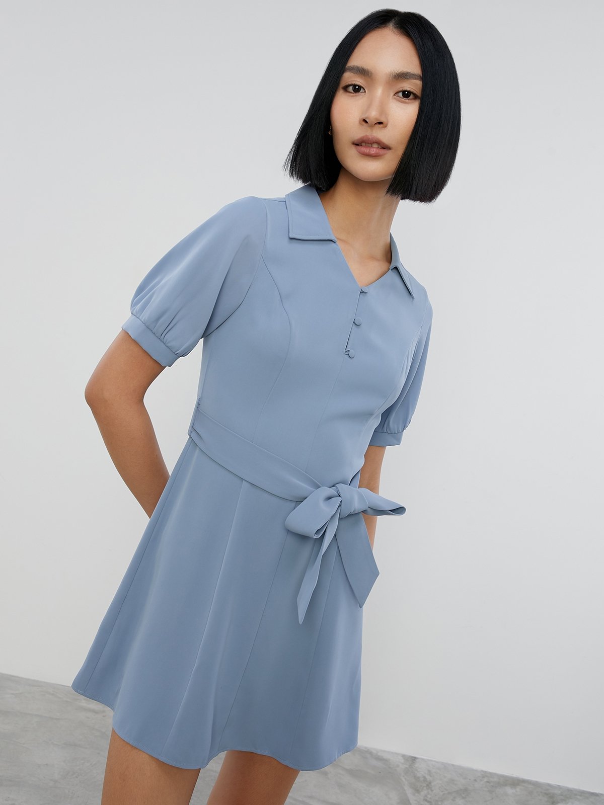 The japanese goweave clearance notch shirtdress
