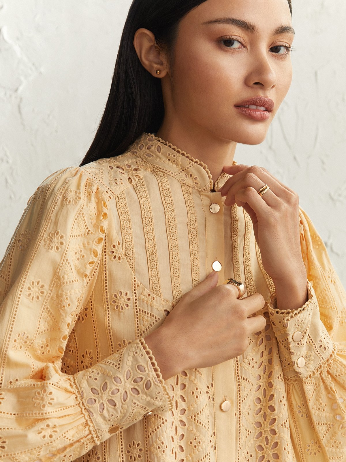 Beige on sale embroidered dress