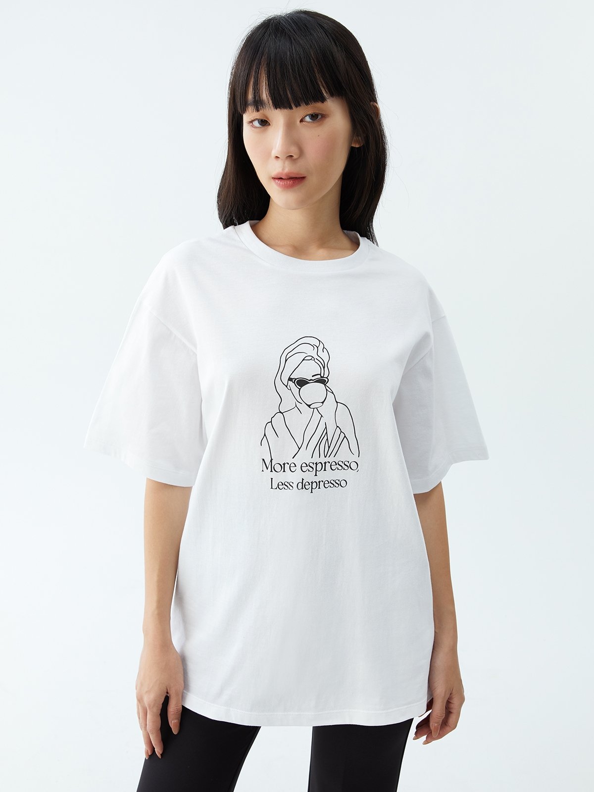 Oversized white shirt tumblr top