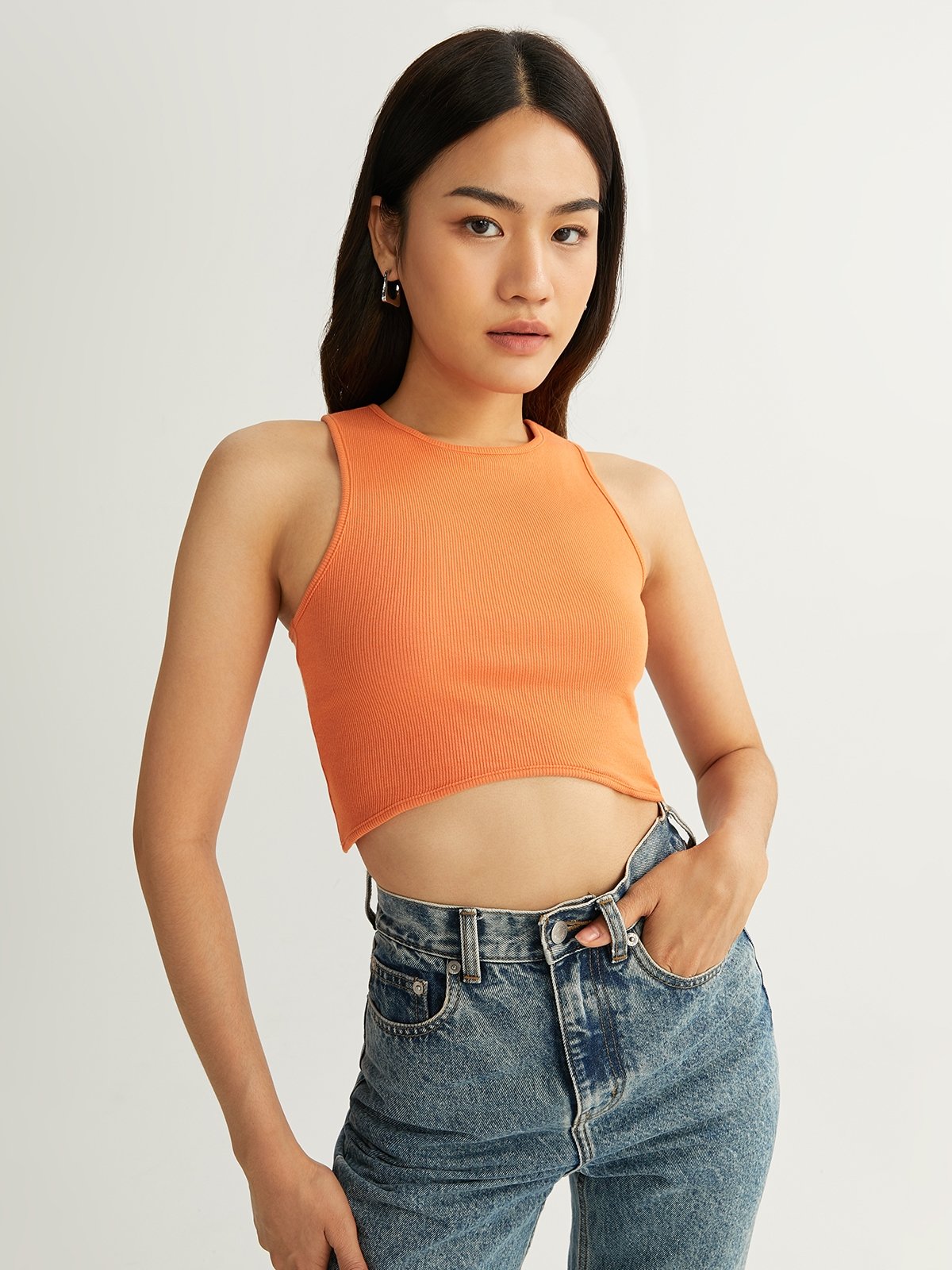 Orange tank sale top forever 21