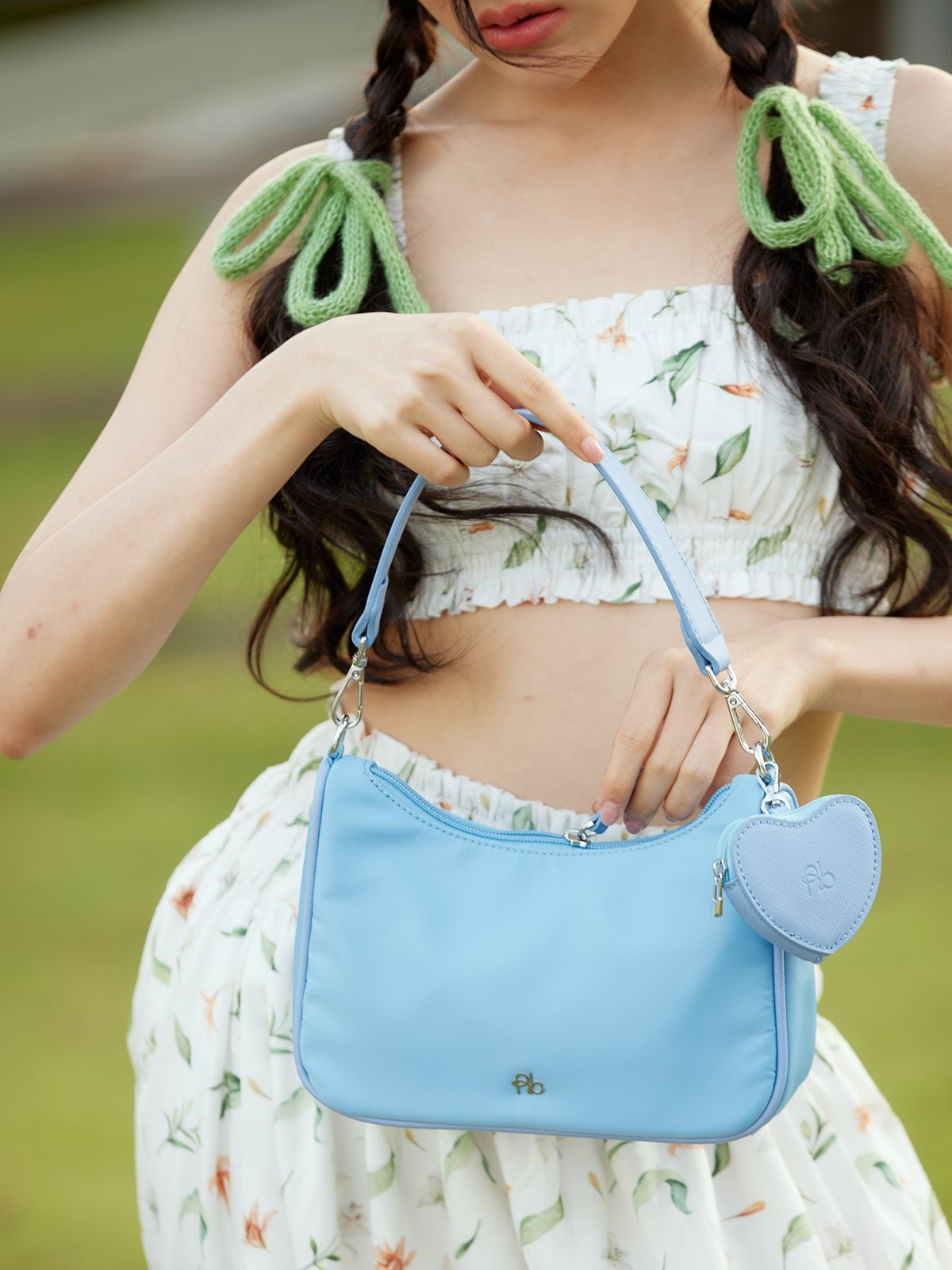 Coral L Shoulder Bag Blue Pomelo Fashion