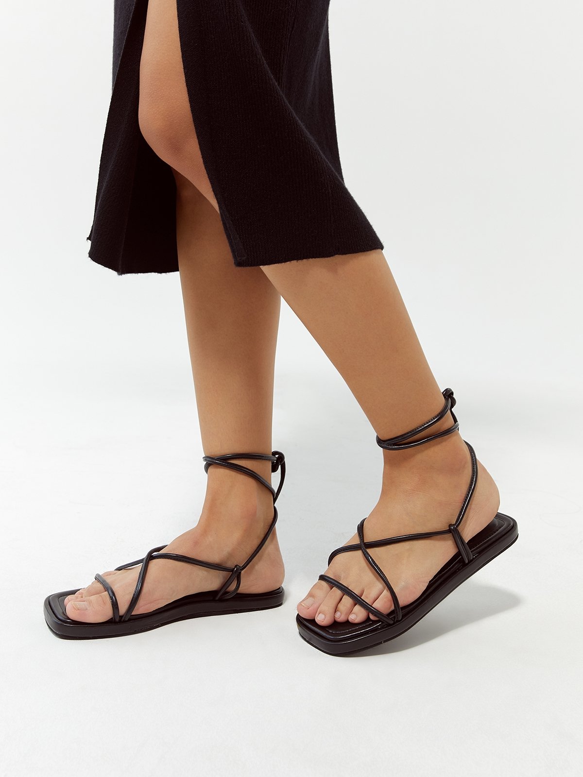 Cute black sandals store