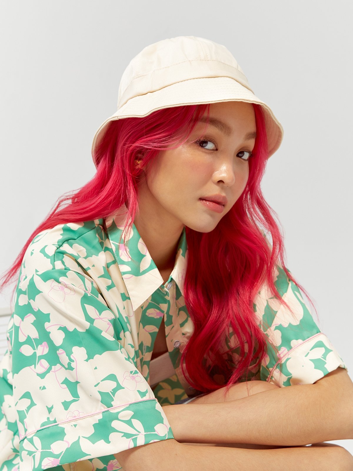 Canvas Bucket Hat Off White Pomelo Fashion