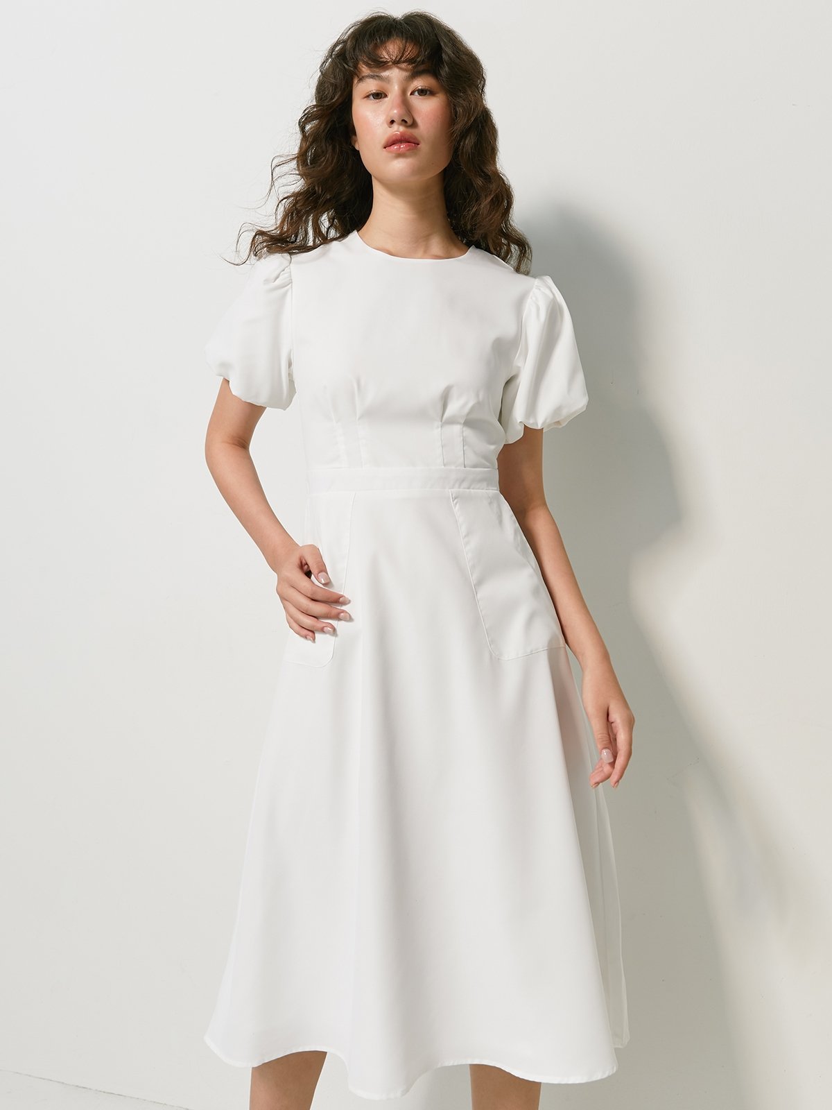 White midi new arrivals evening dress