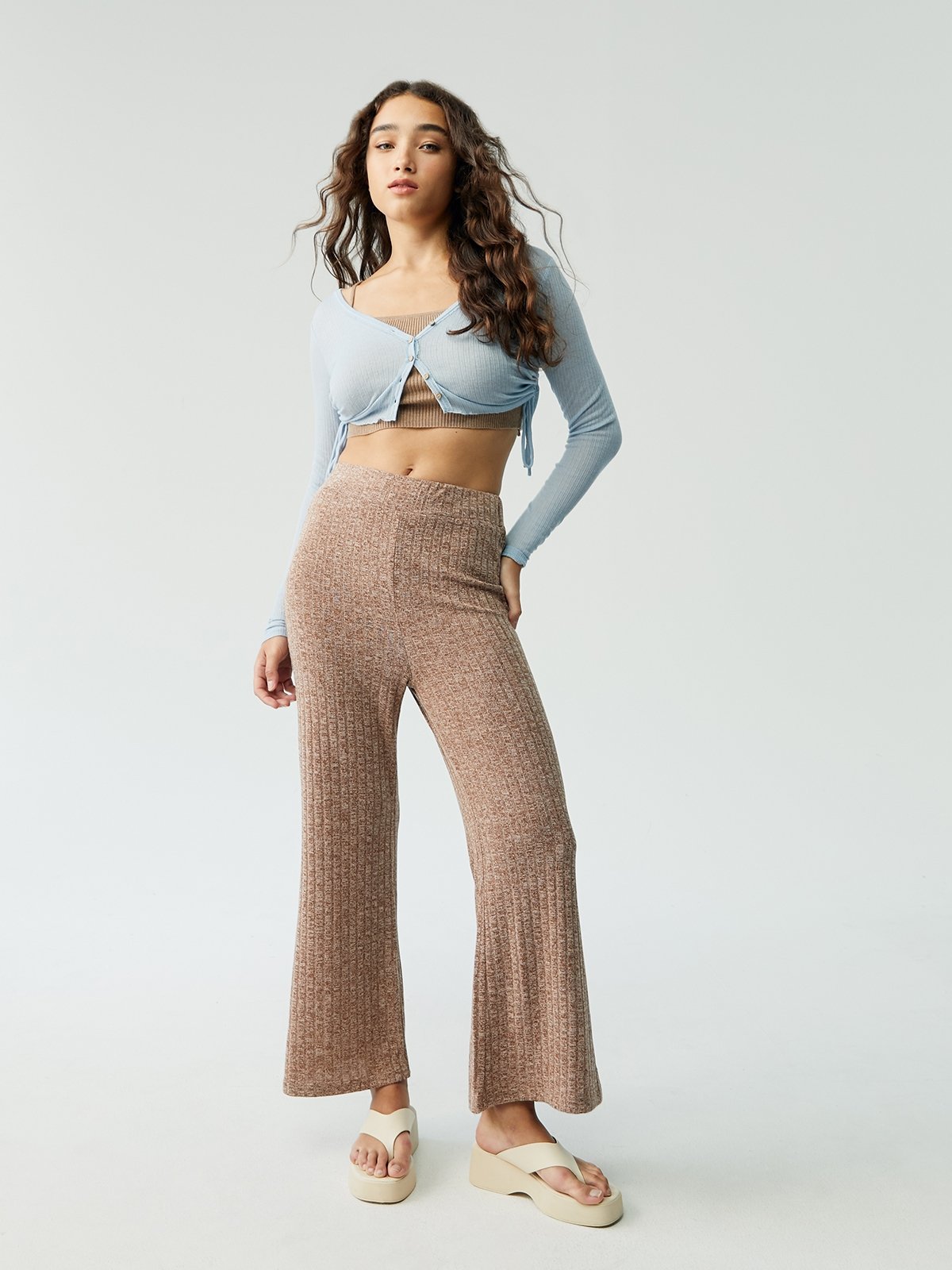 Sky print sale gradient loose pants