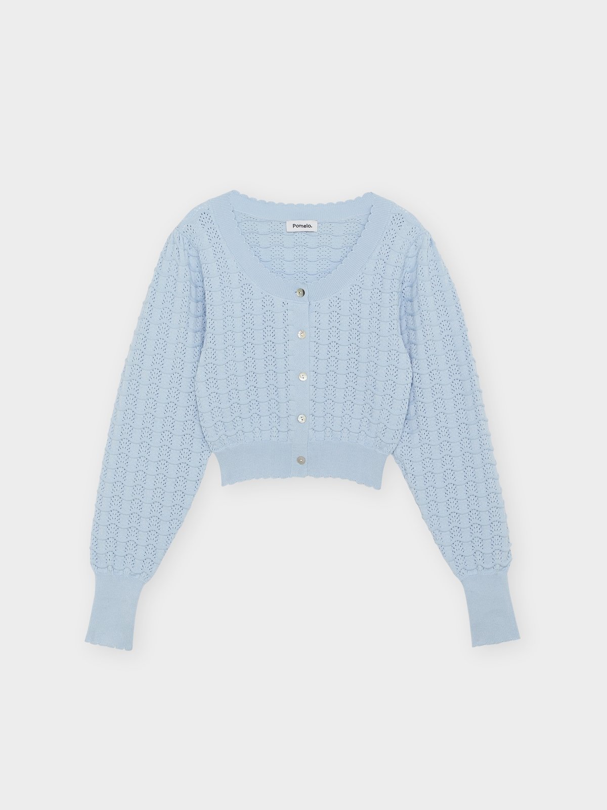 Baby blue cropped sweater shop