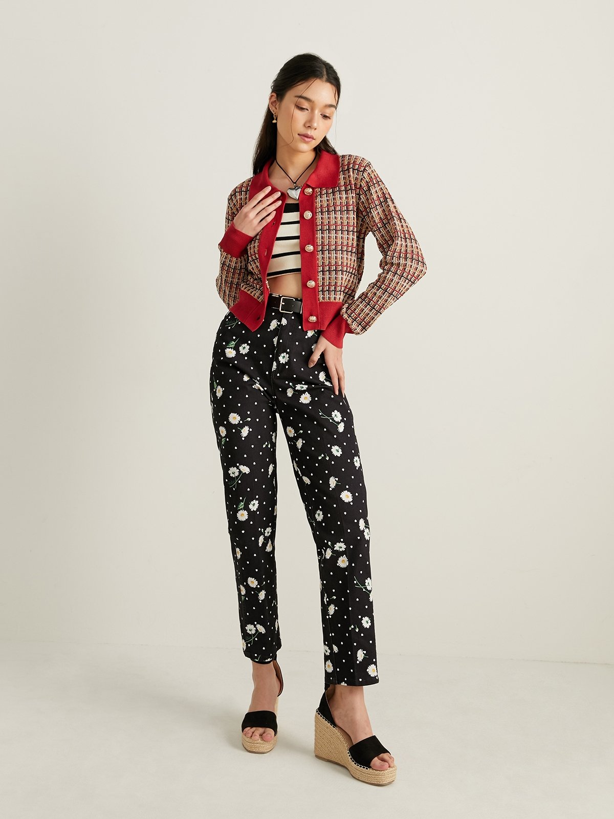 Sretsis sales gingham cardigan