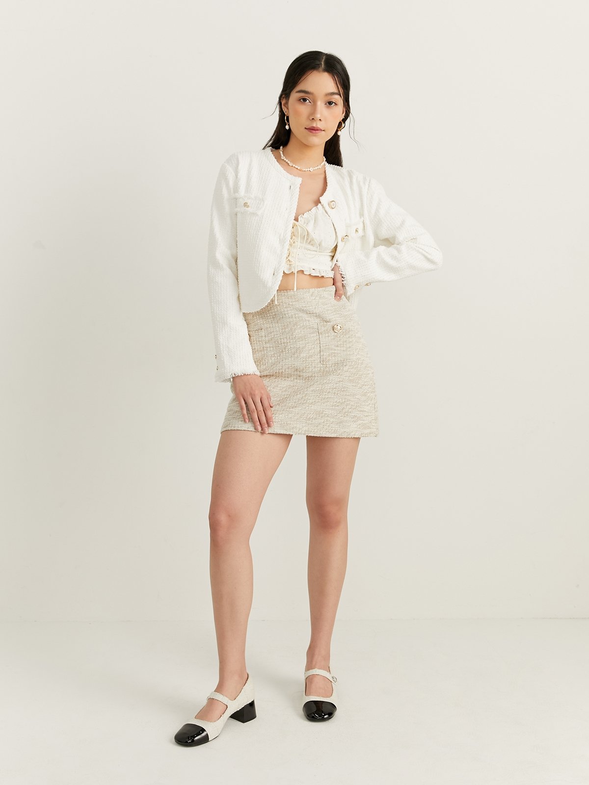 Tall a line top mini skirt