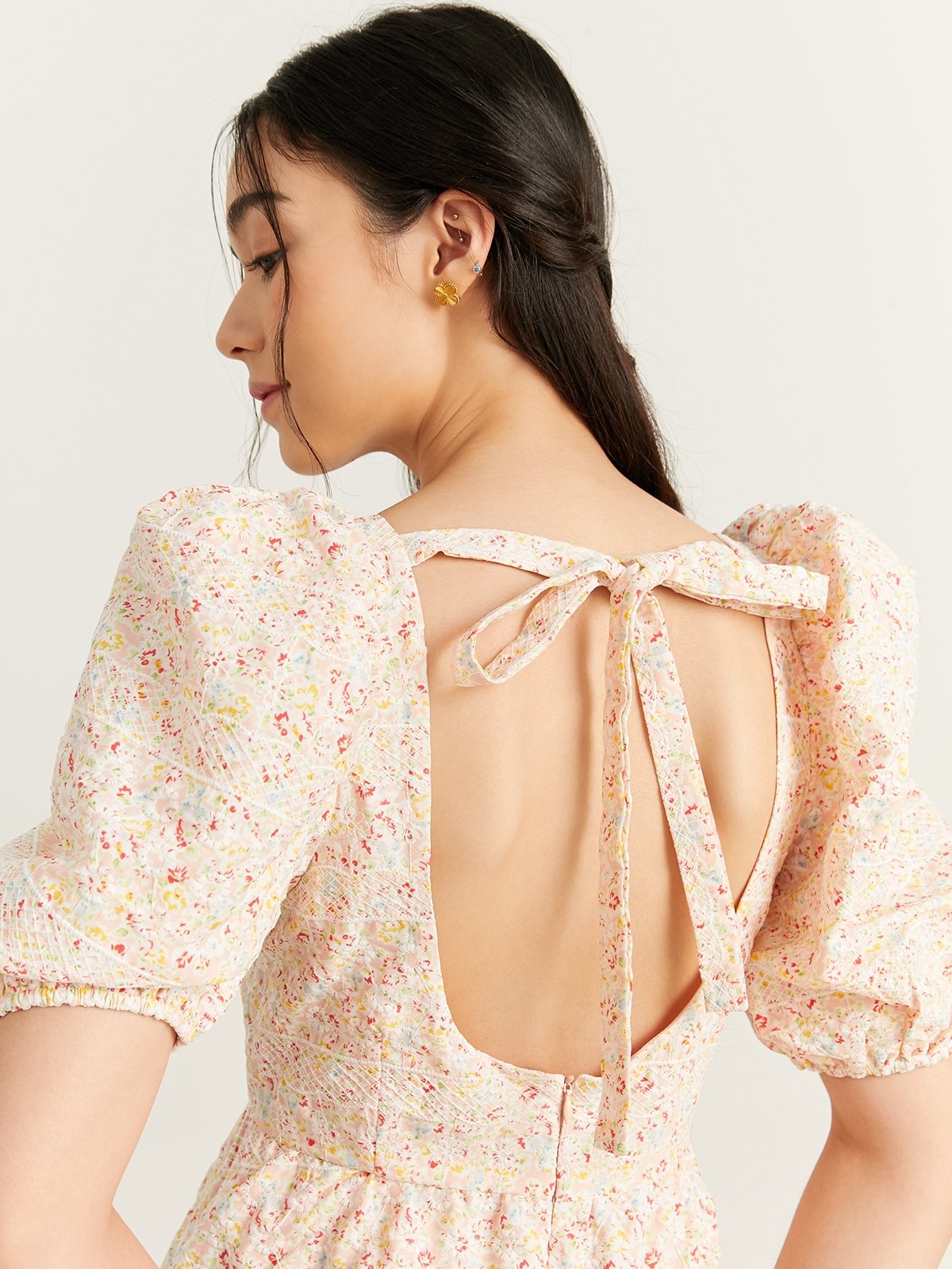 Floral Mini Dress Pink