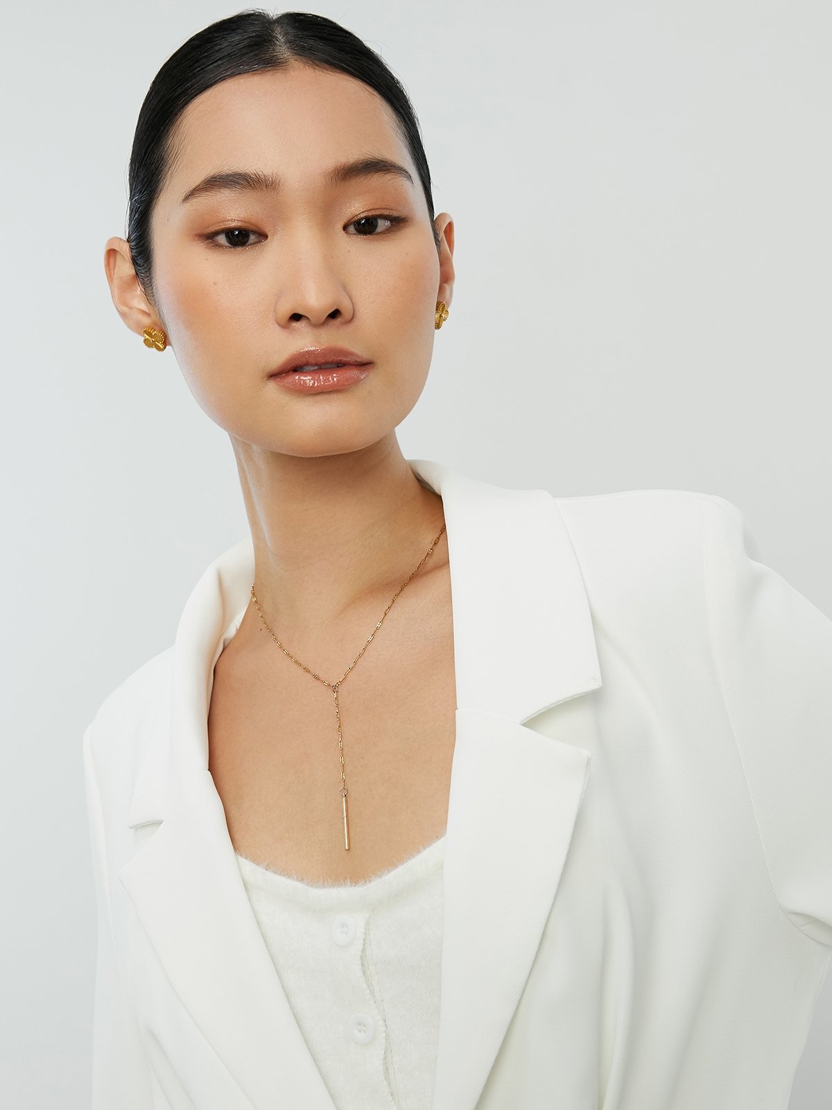 White bell sleeve blazer outlet