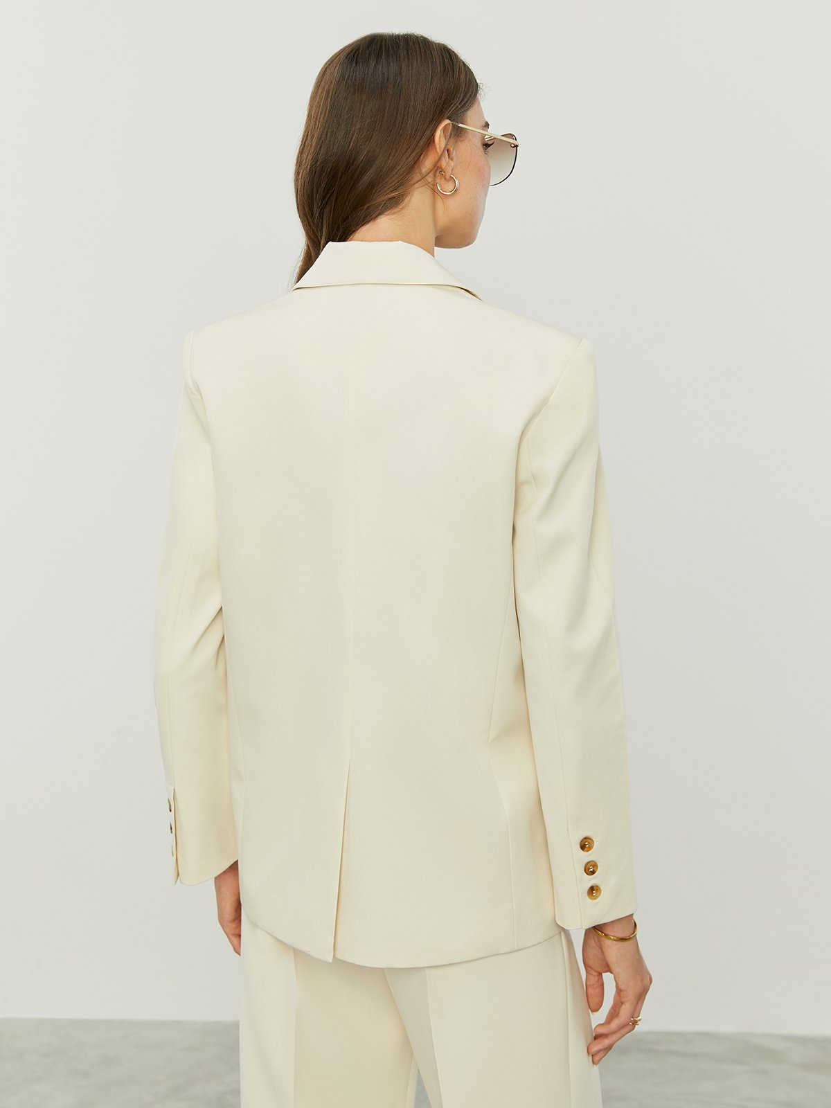 Plain white blazer store