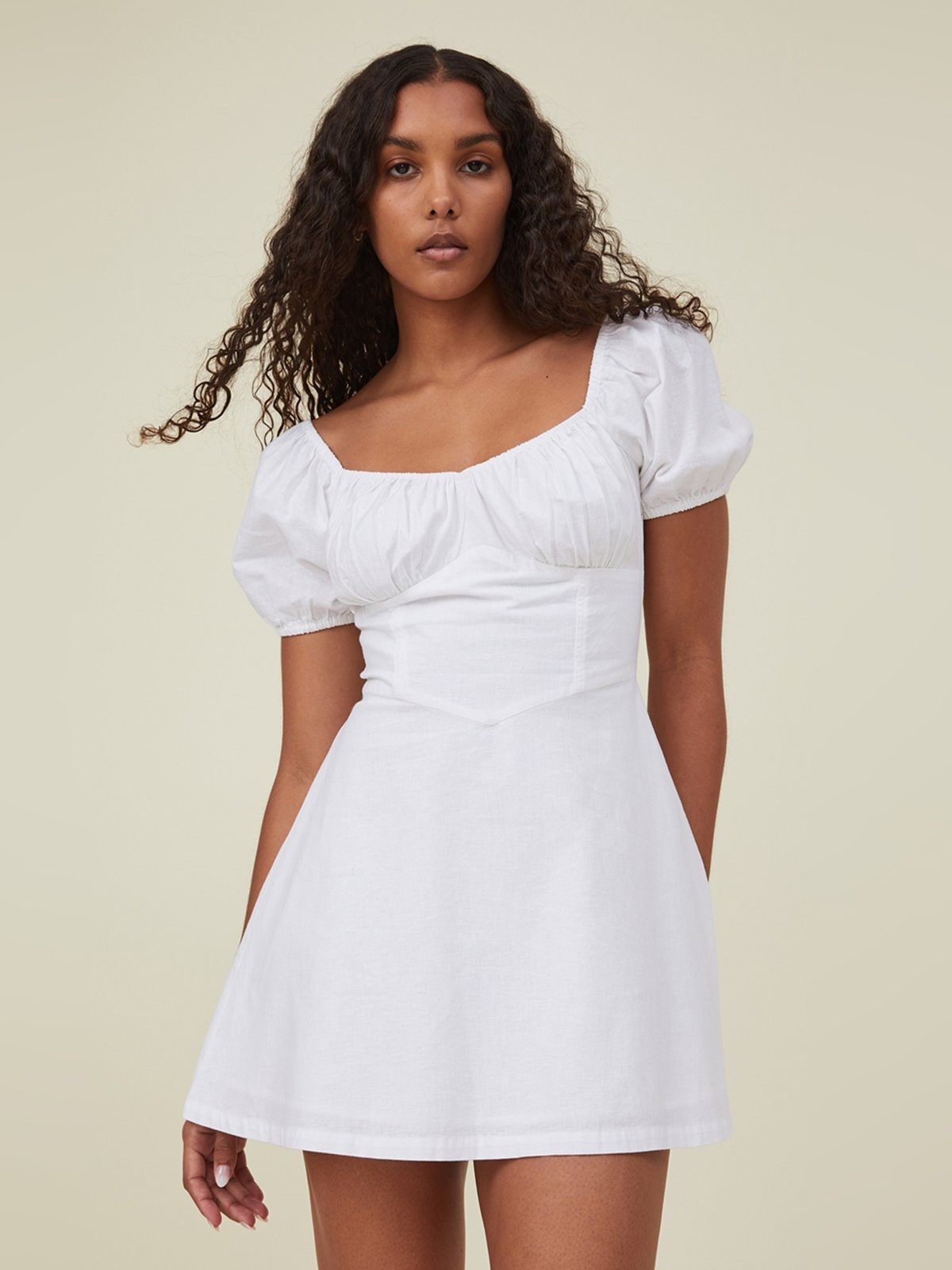 White dress cotton on top