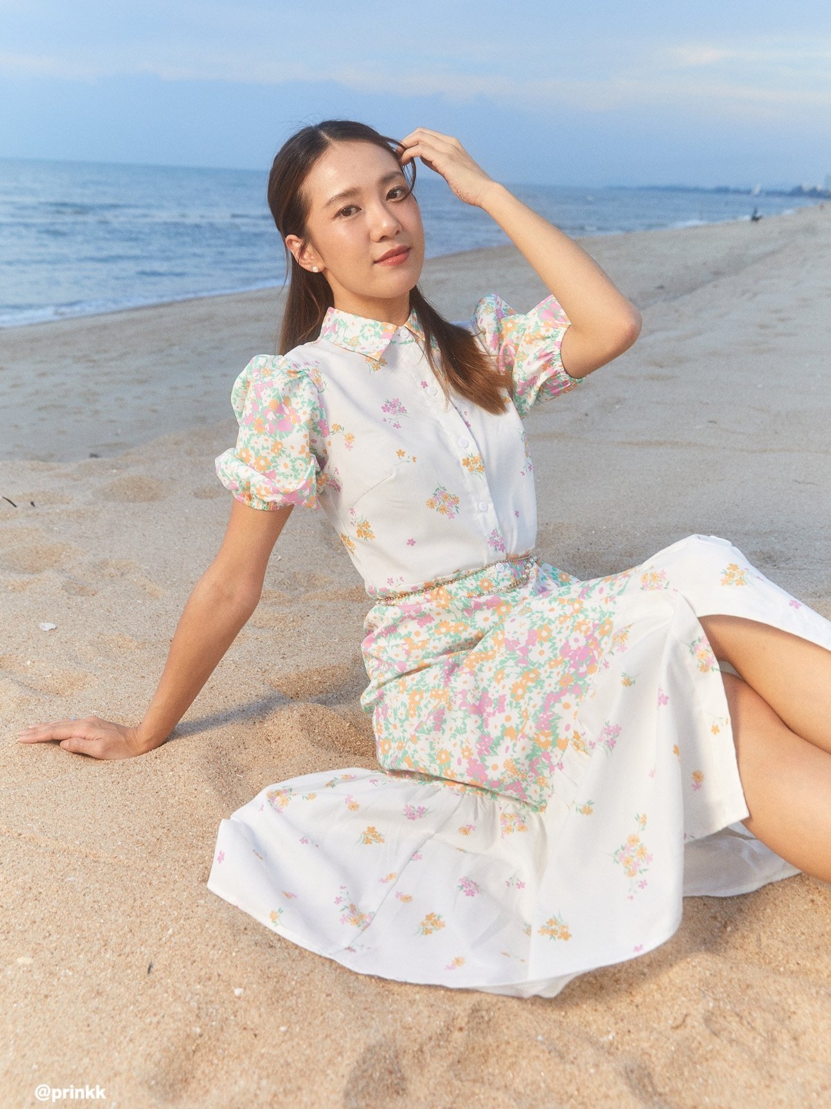 Multicolor maxi dress clearance