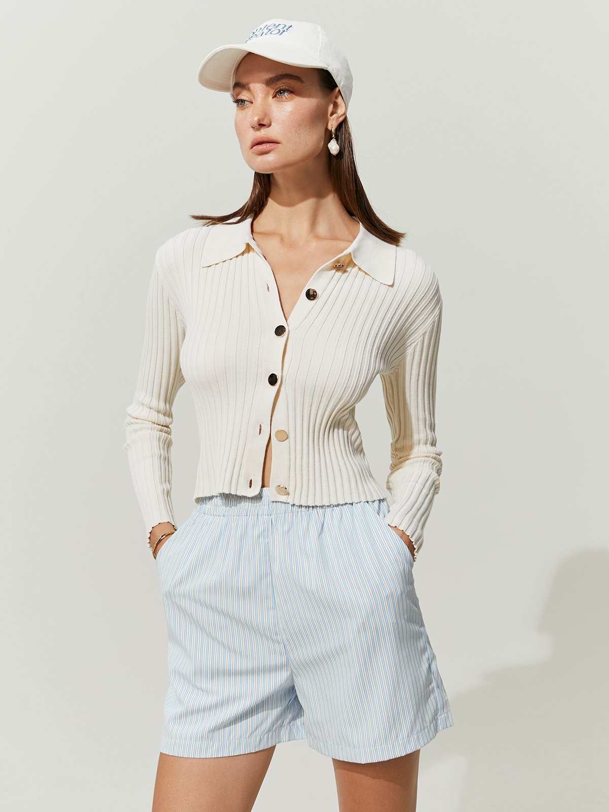 White striped new arrivals shorts