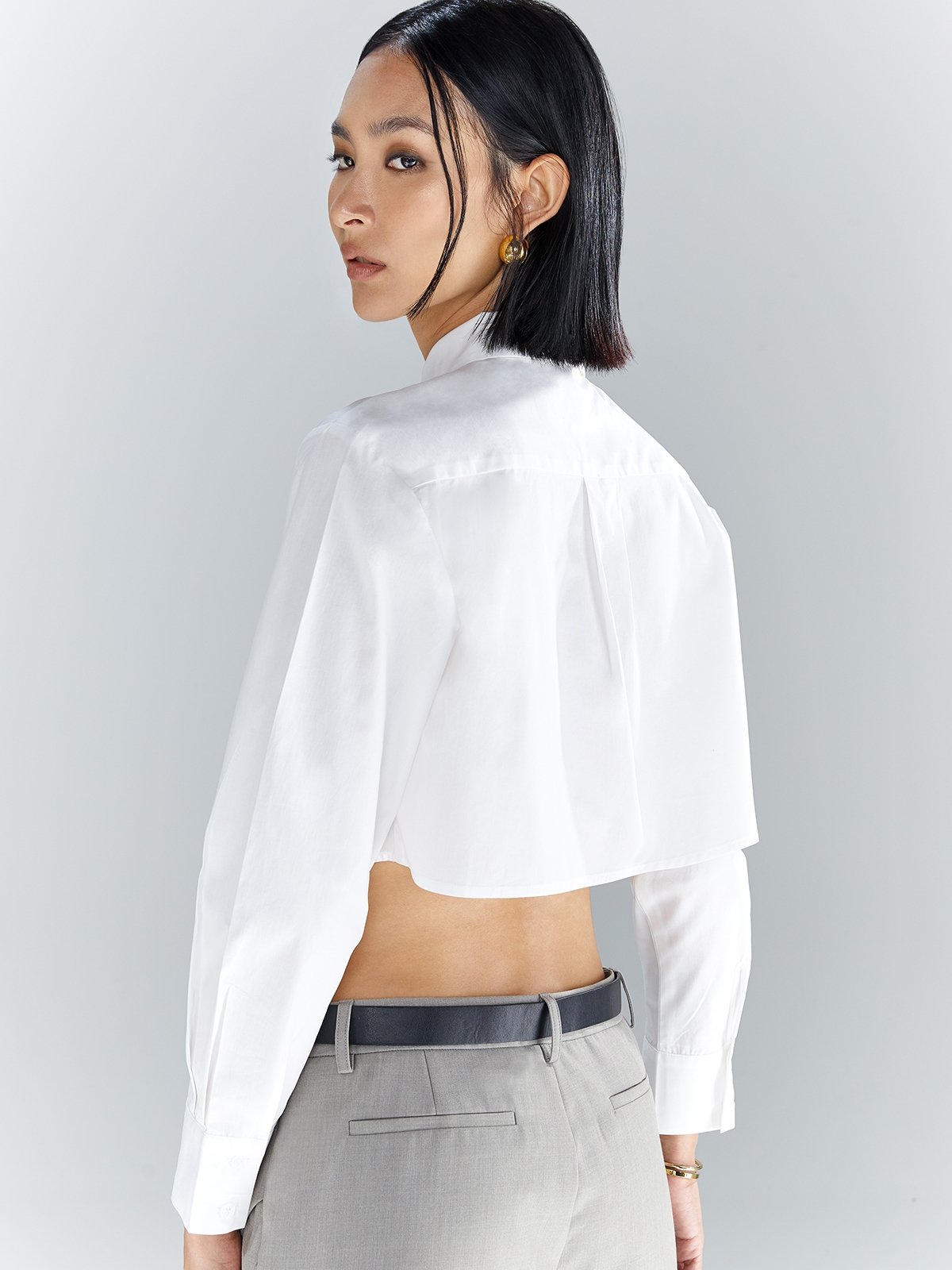 White extreme top crop top
