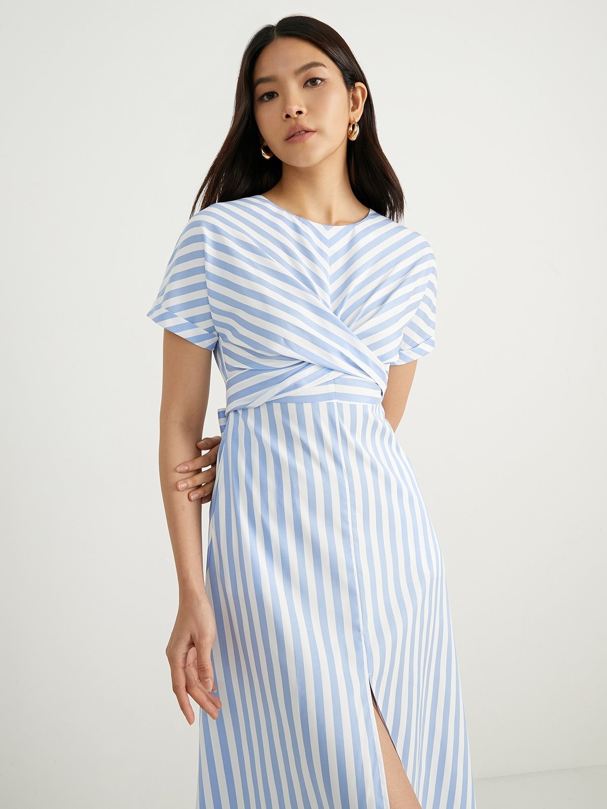 Blue shop striped dress