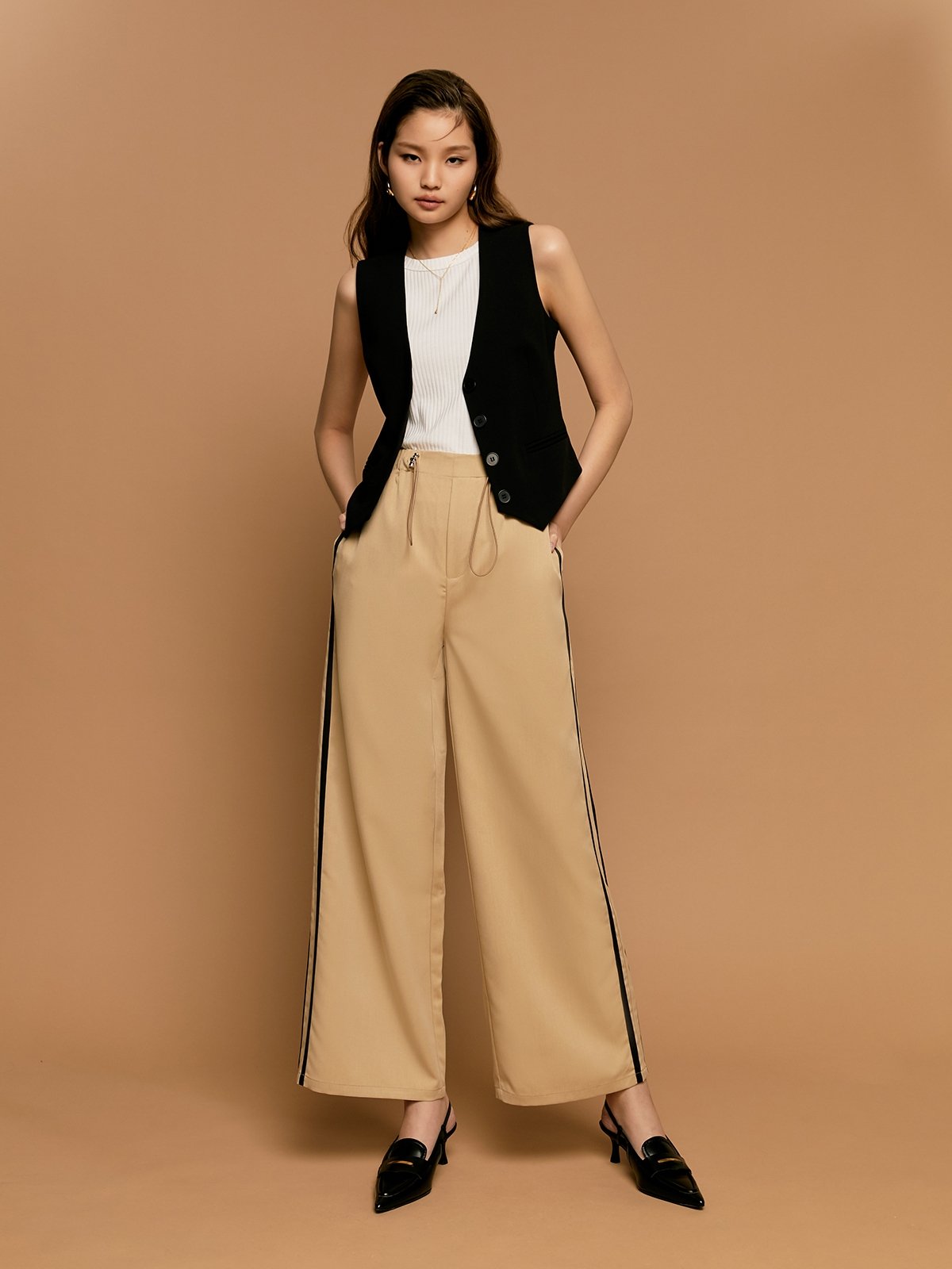 Side stripe cheap trousers zara