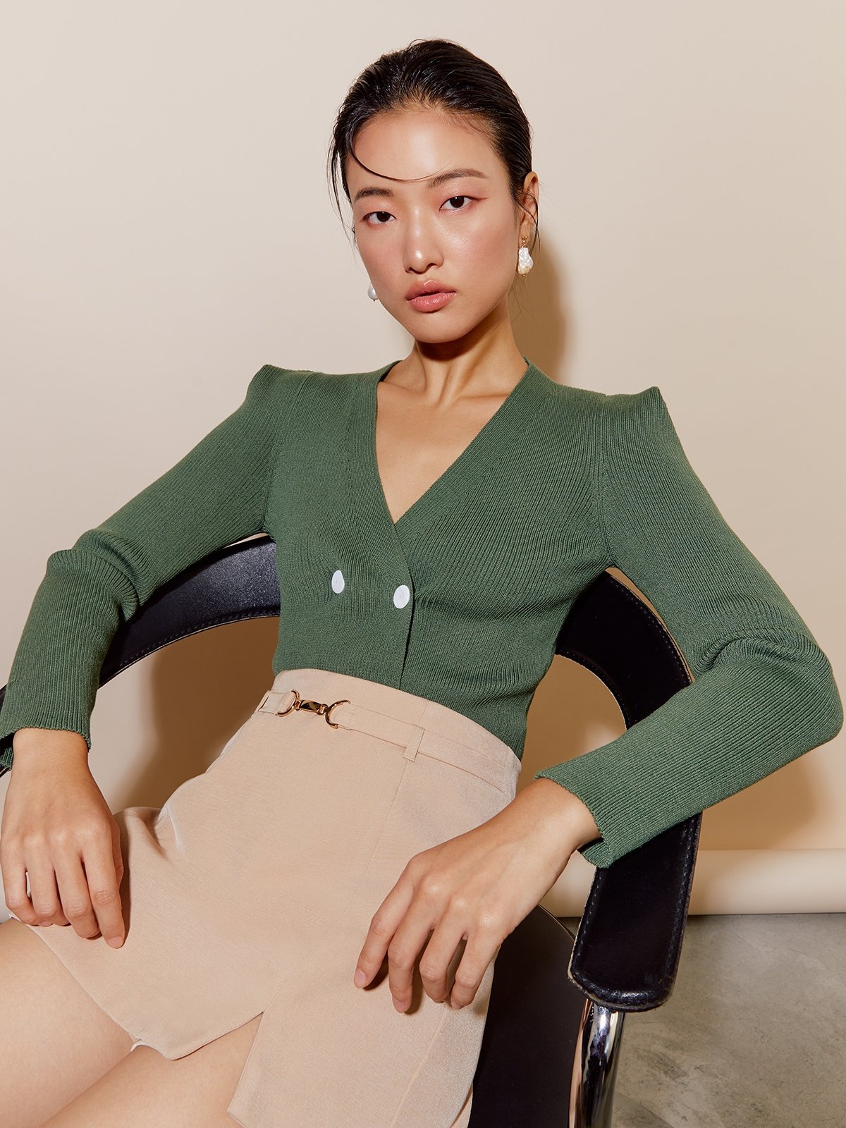 Shoulder cardigan on sale