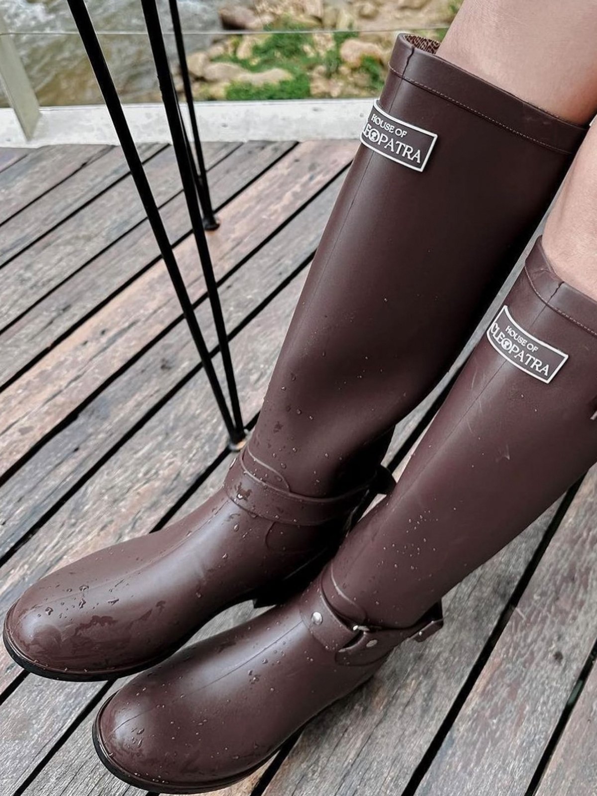Rain Boots Milk Tea Pomelo Fashion