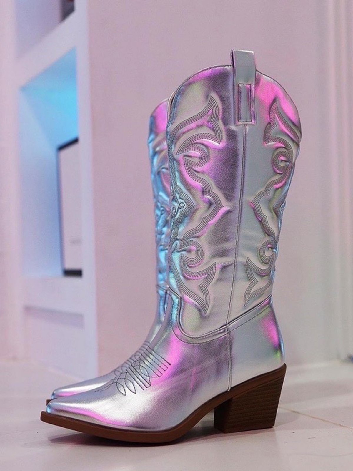 Metallic womens boots discount