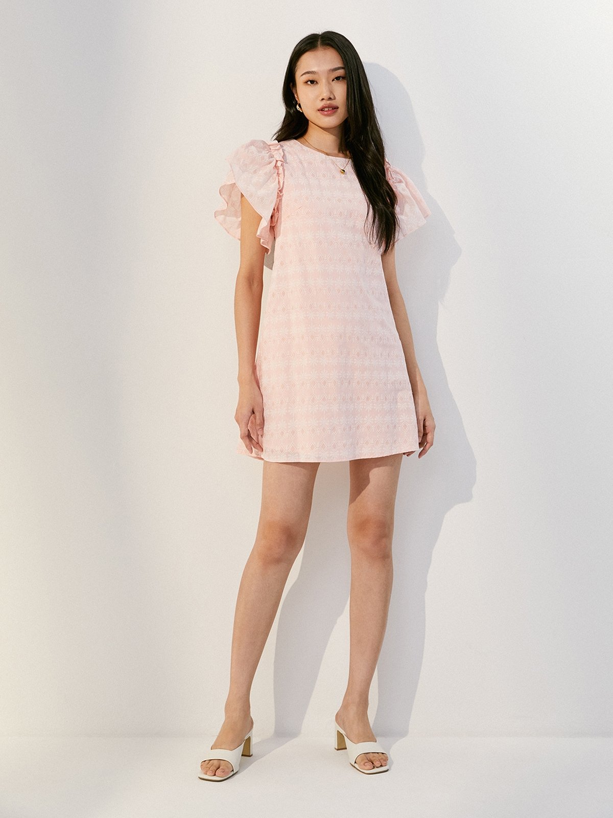 Kate spade flutter sleeve tweed dress online