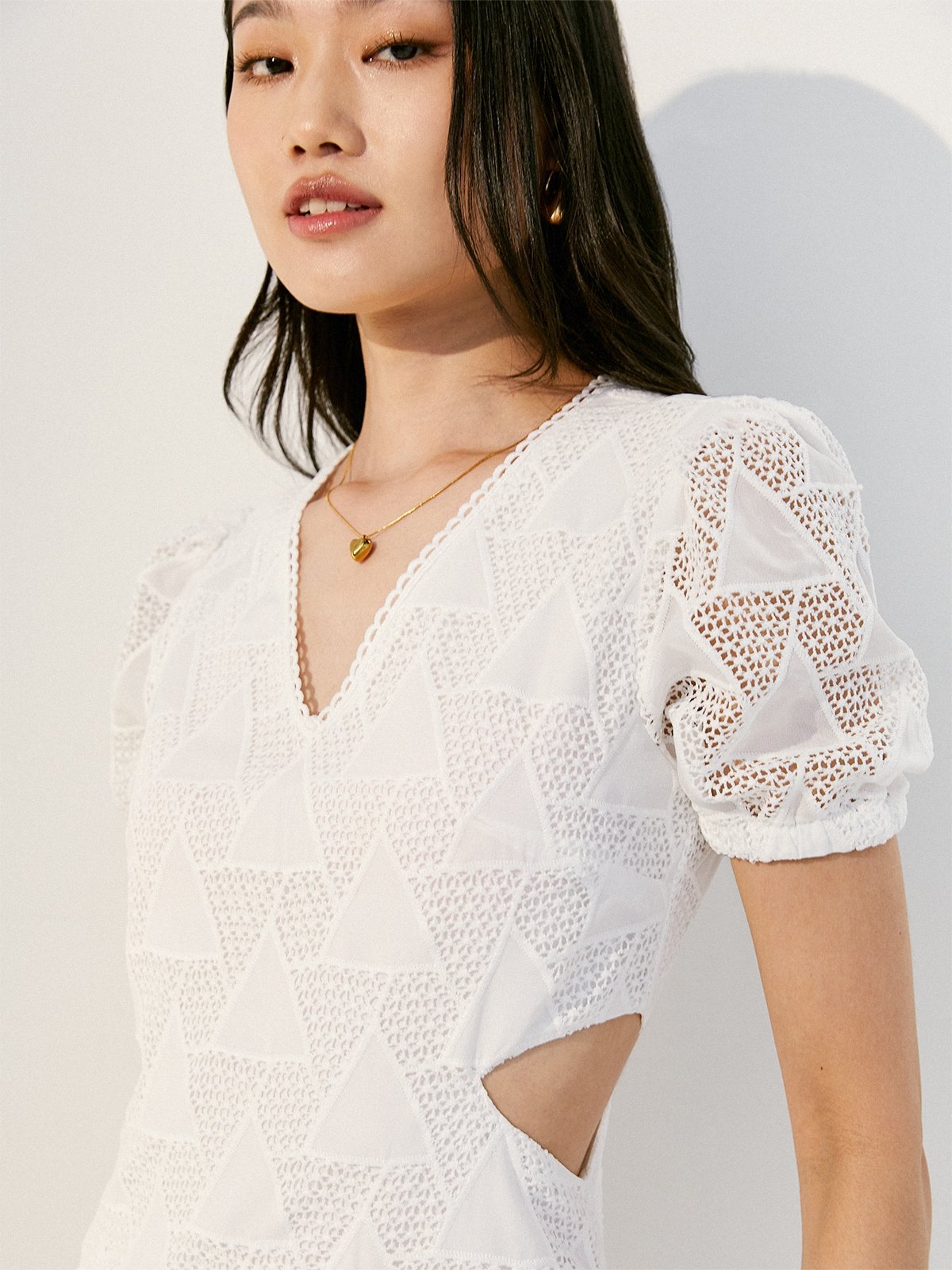 Women White Embellished Back Cut-Out Maxi Dress
