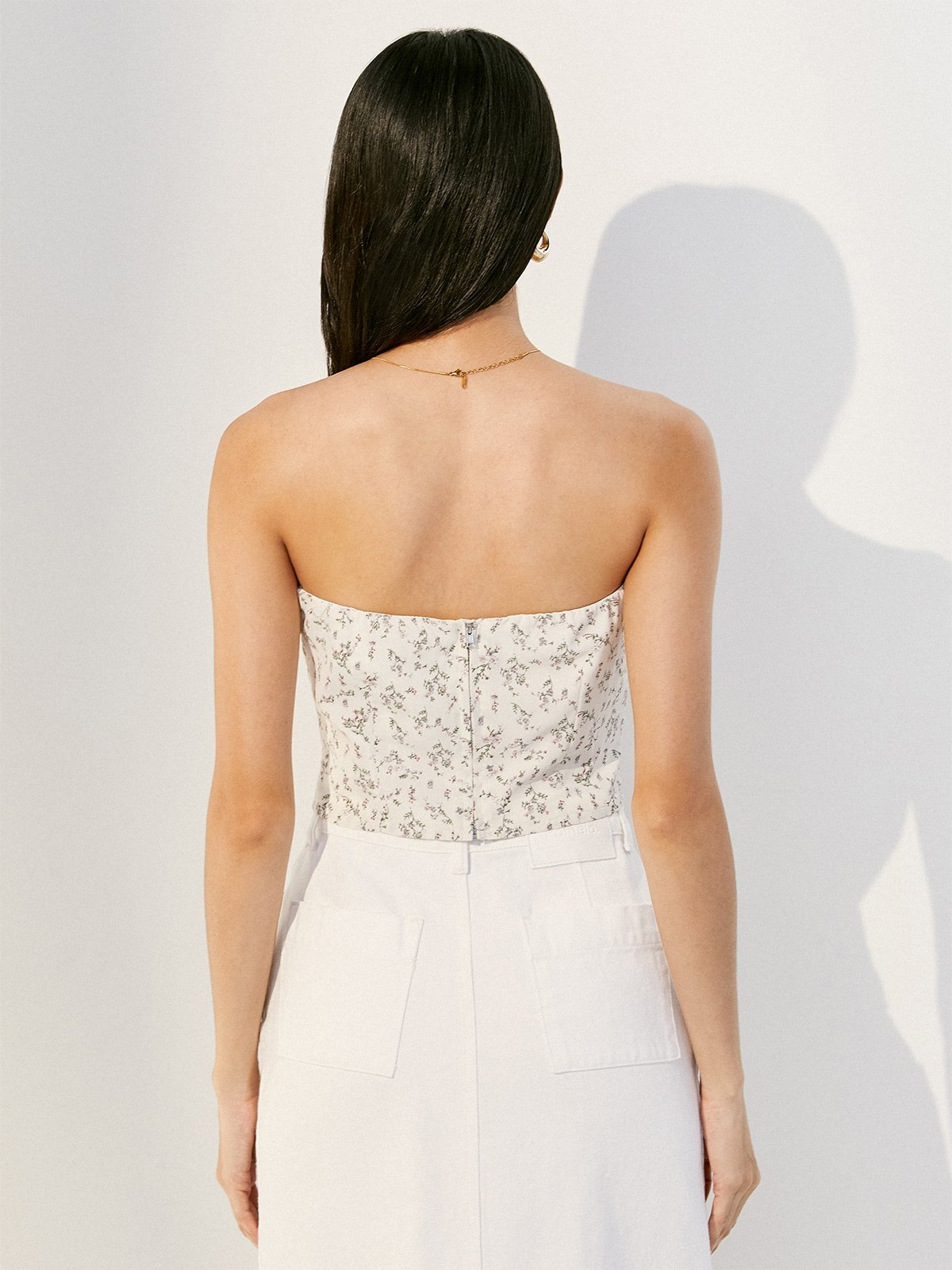 White lace sales strapless top