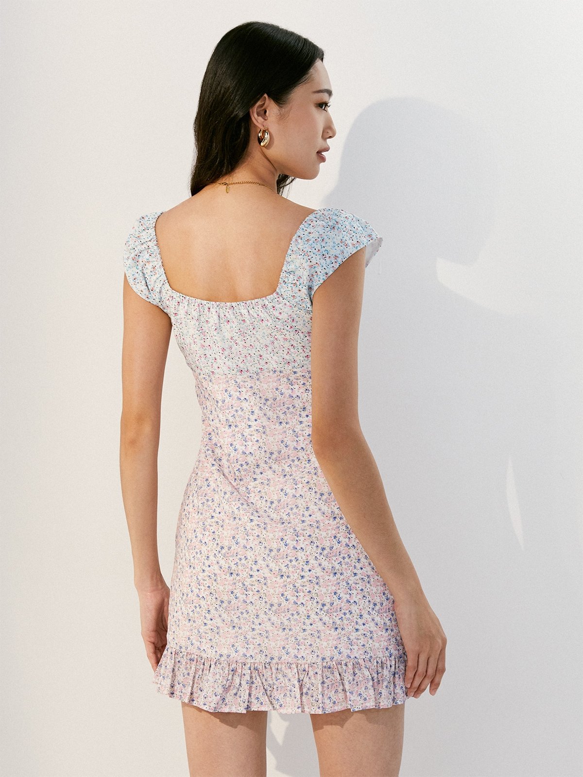 Floral mini dress online
