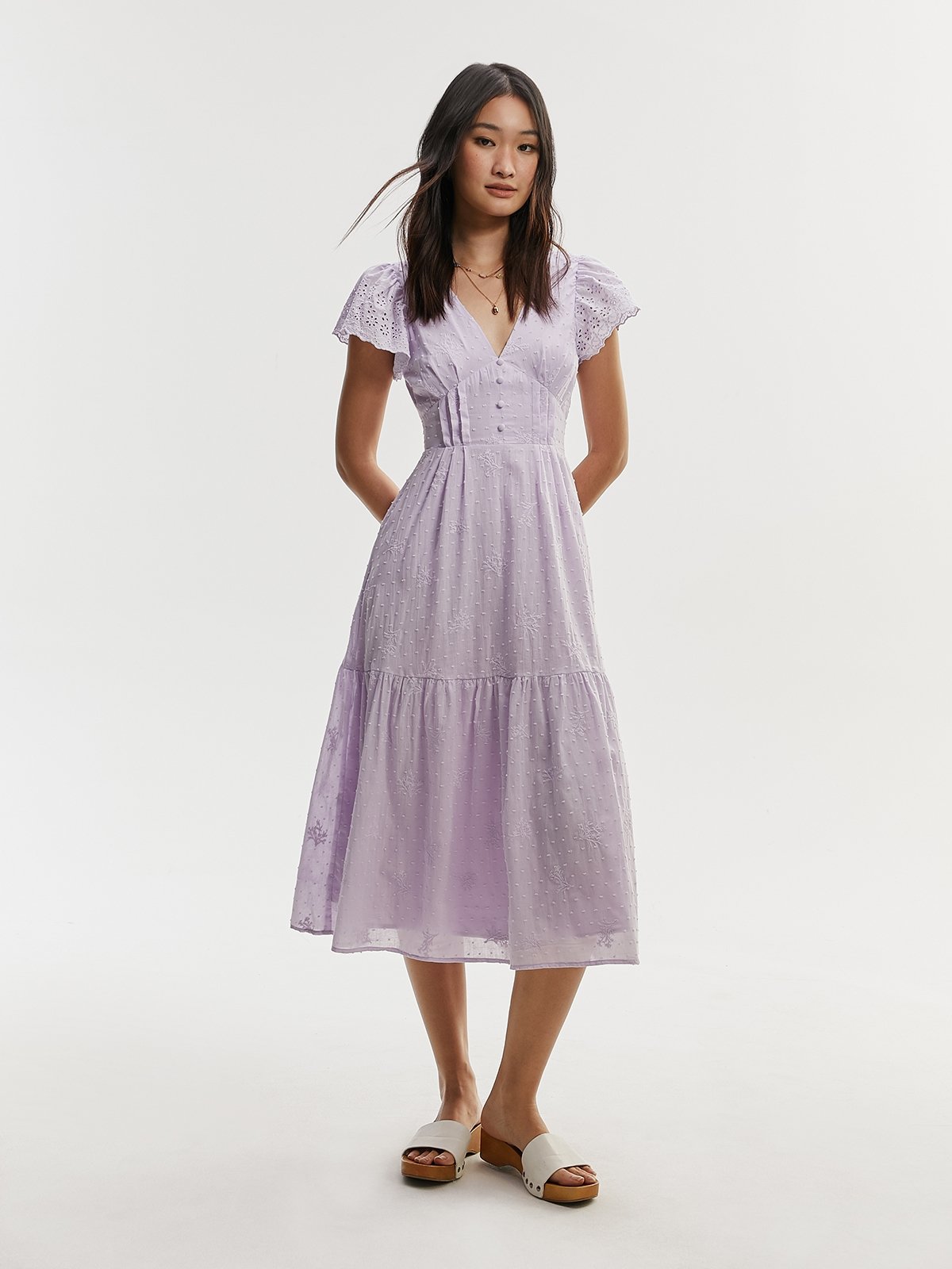 Purple dress in discount store